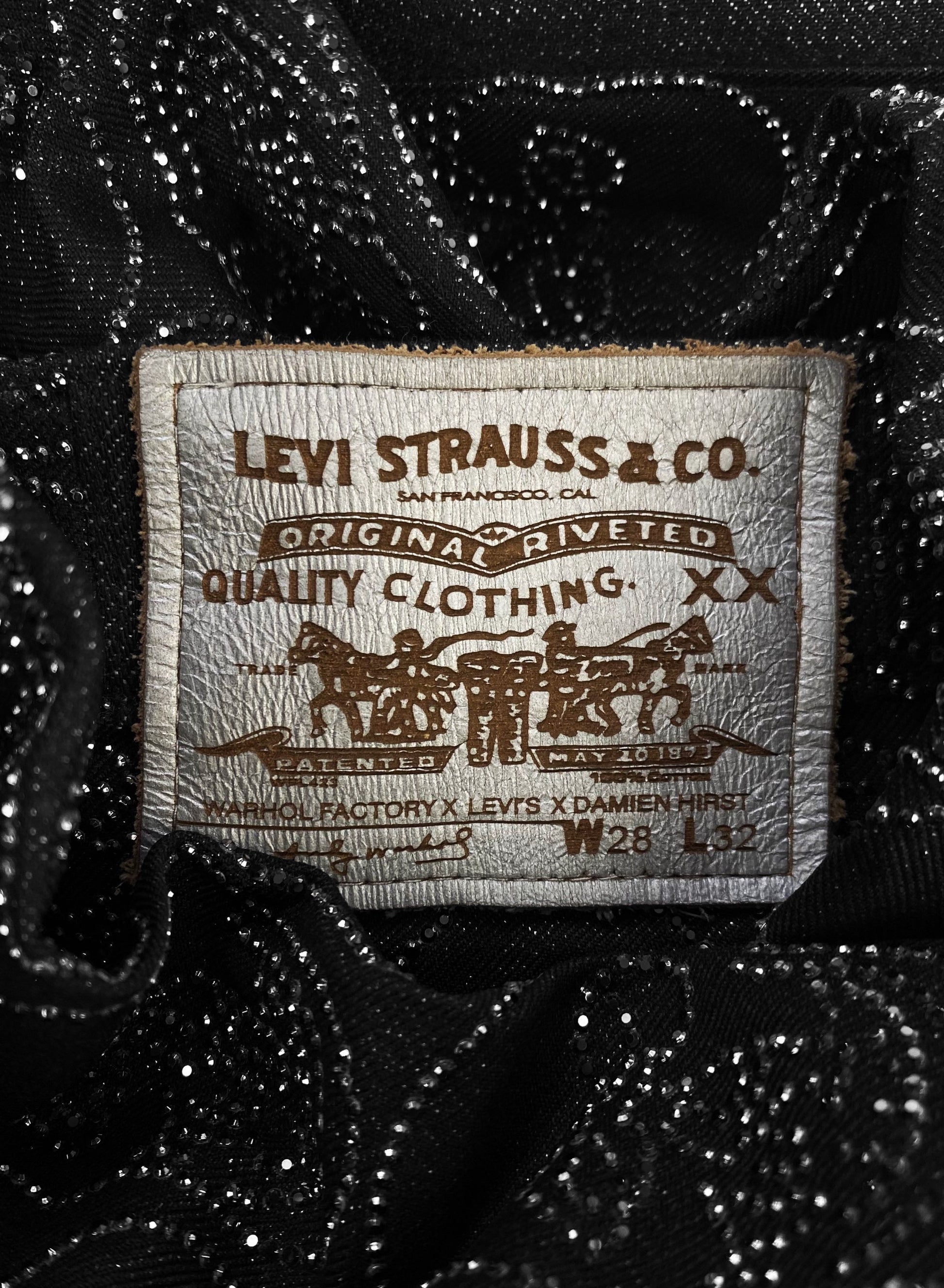 2008 Levi’s 501 x Damien Hirst x Andy Warhol 1/51 Swarovski Crystal Jeans
