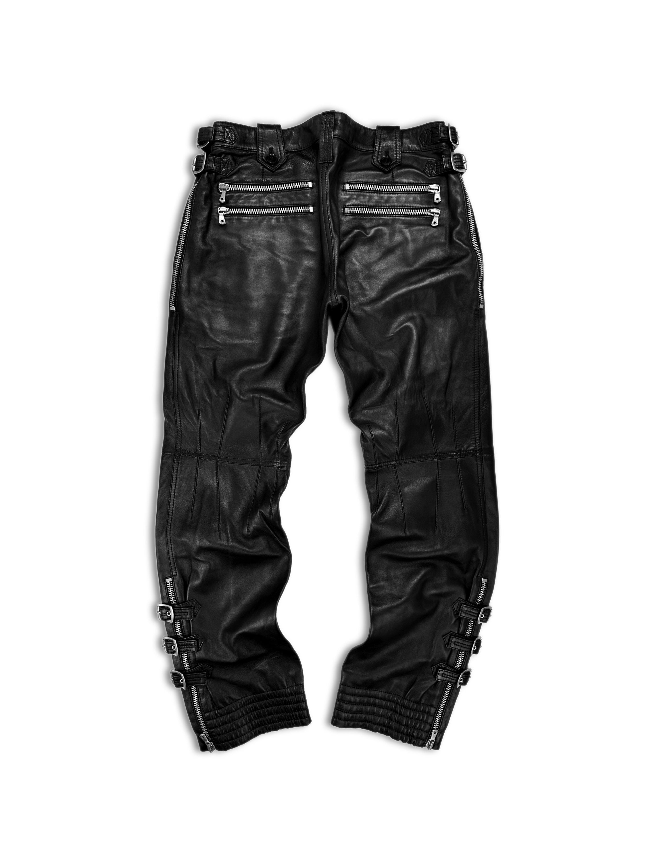 AW03 Dolce & Gabbana ‘Bondage’ Sheepskin Belted Biker Pants