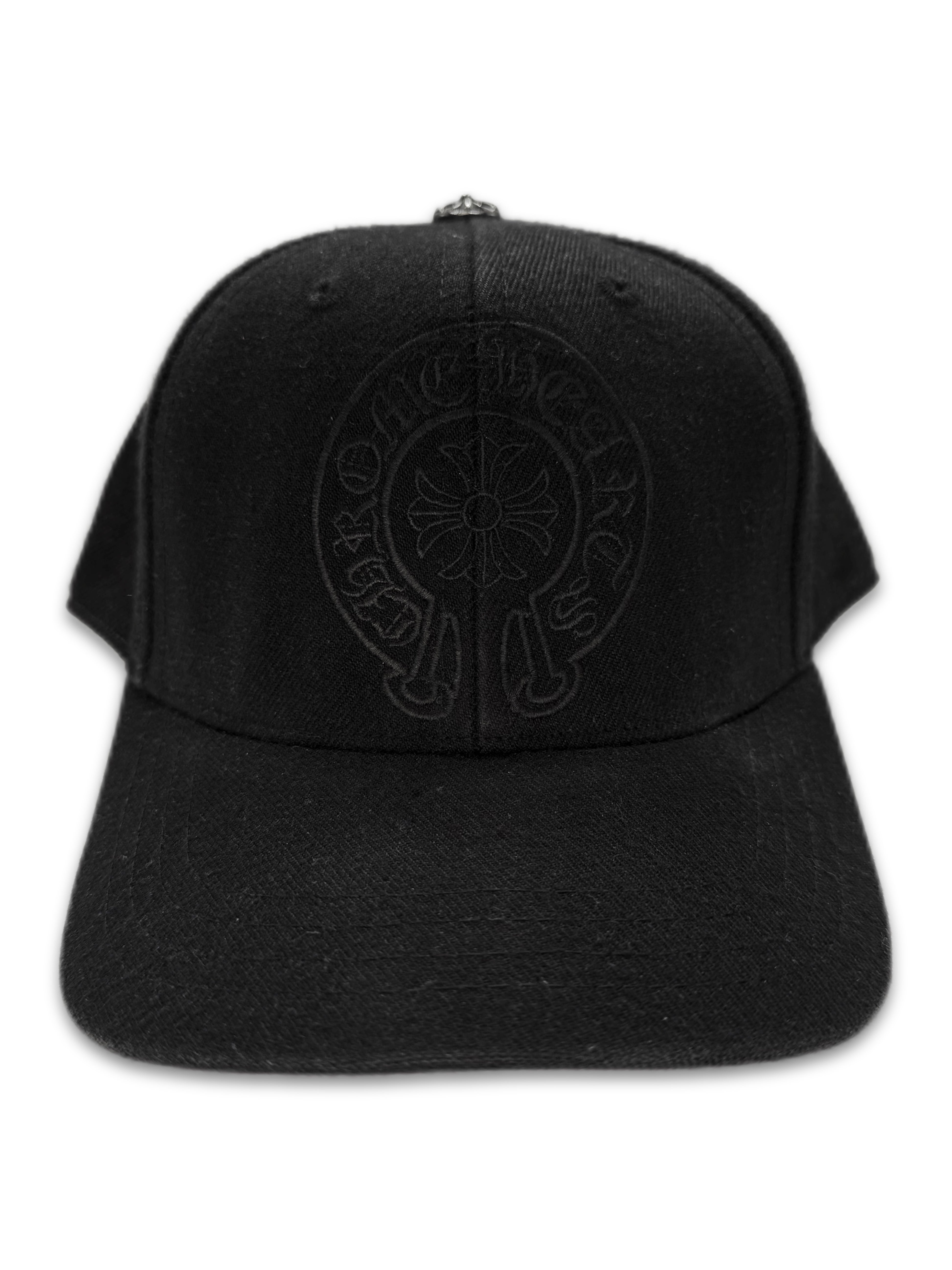 Chrome Hearts Horseshoe Logo Embroidered Black Hat