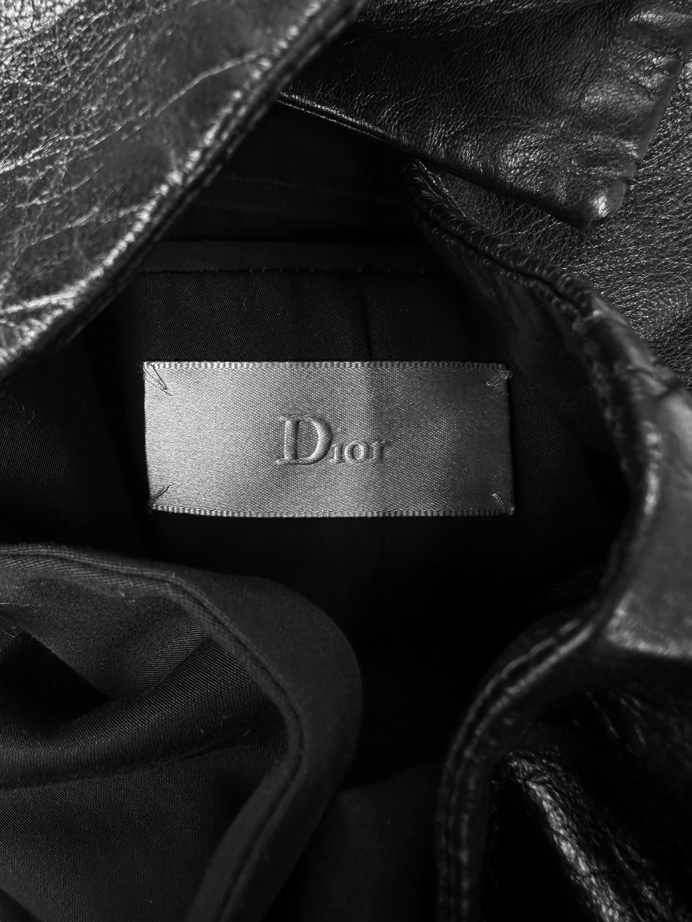 SS02 Dior Hybrid Leather French Cuff Blazer Jacket