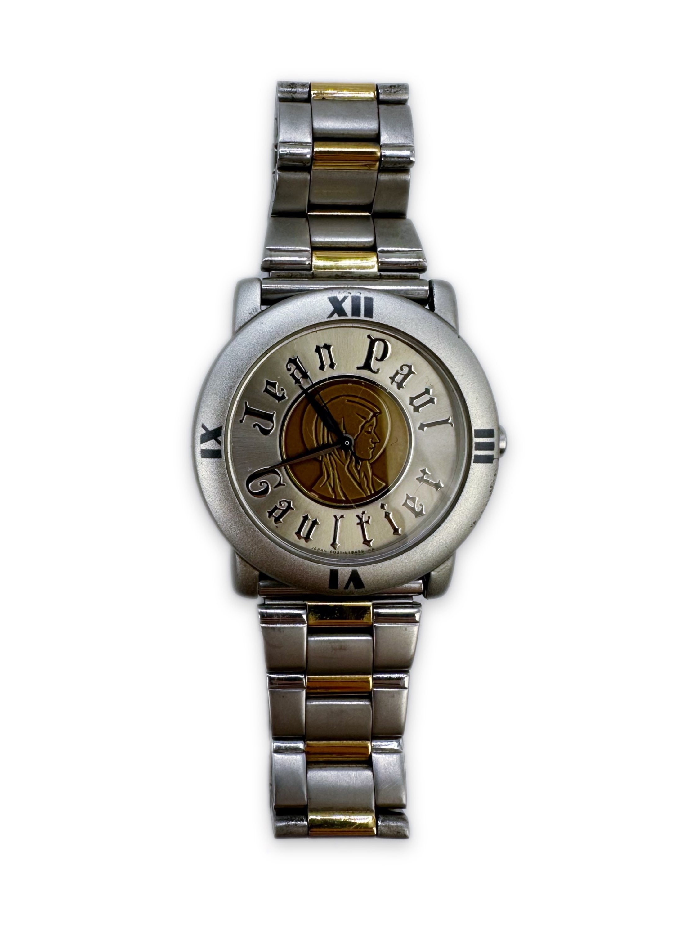 Jean Paul Gaultier Two Tone Metallic Wrist Watch