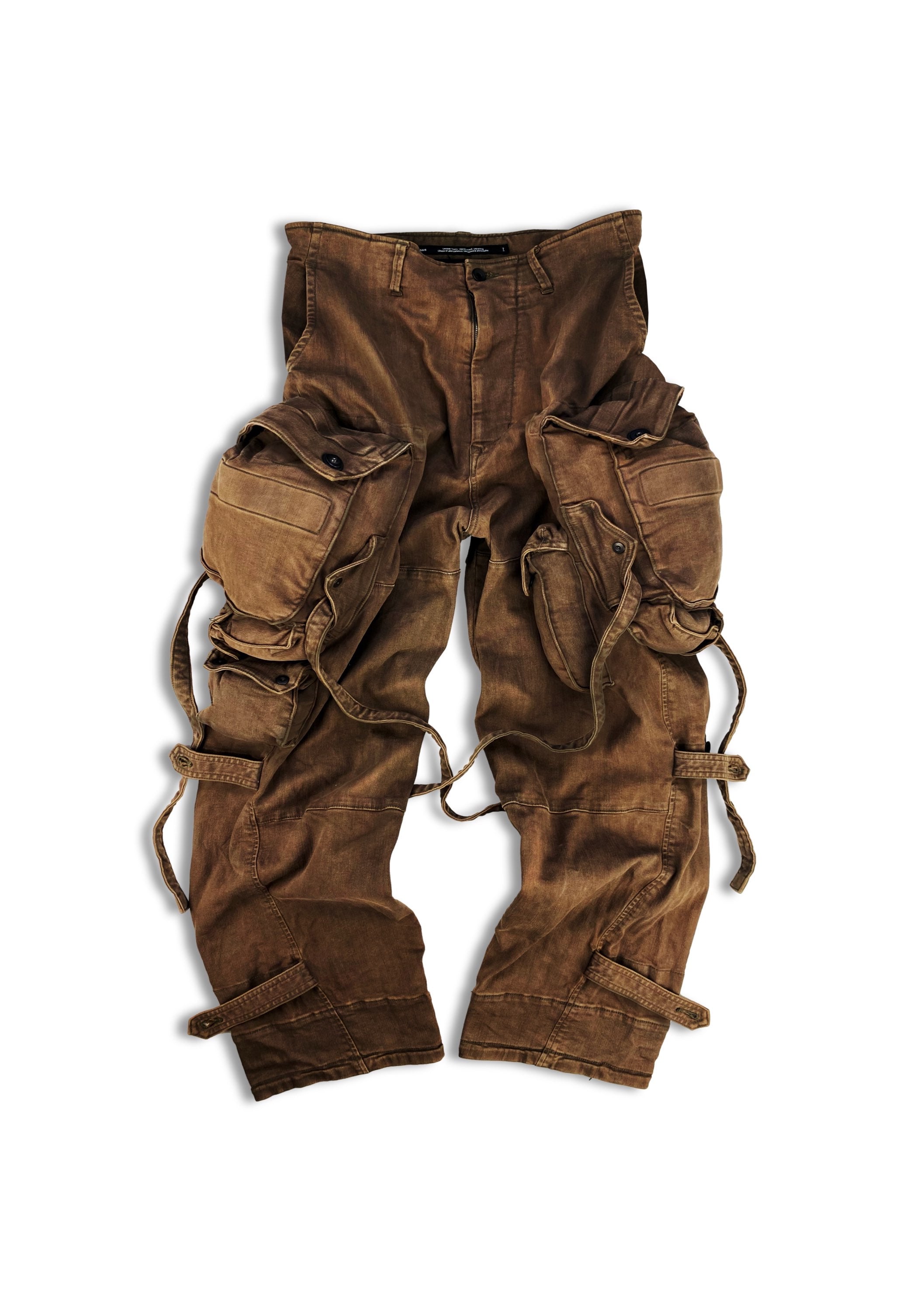 AW21 Julius ‘Gas Mask’ Bondage 3D Double Layered Cargo Pants