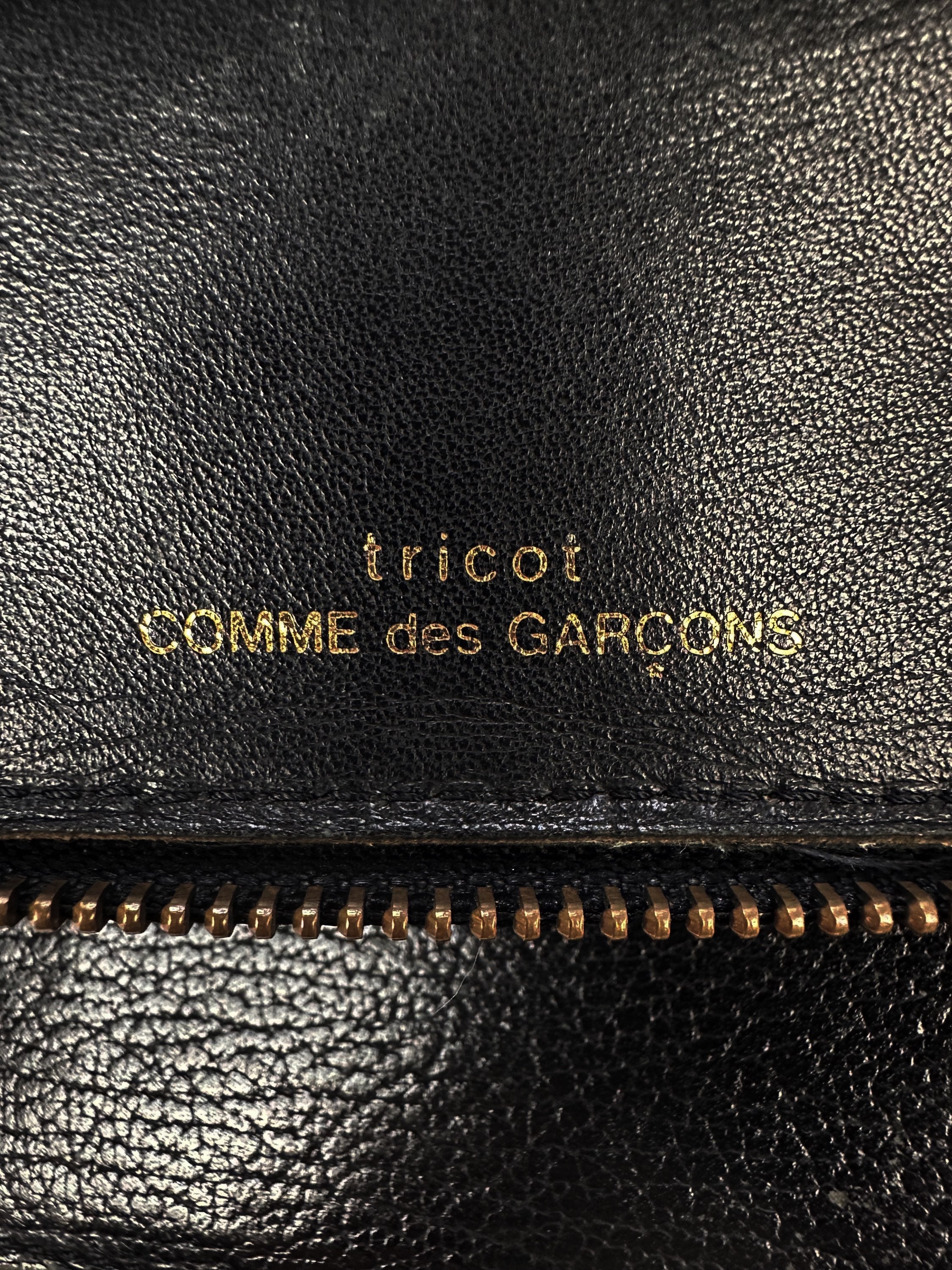 90s Comme des Garçons Black Leather Bifold Wallet