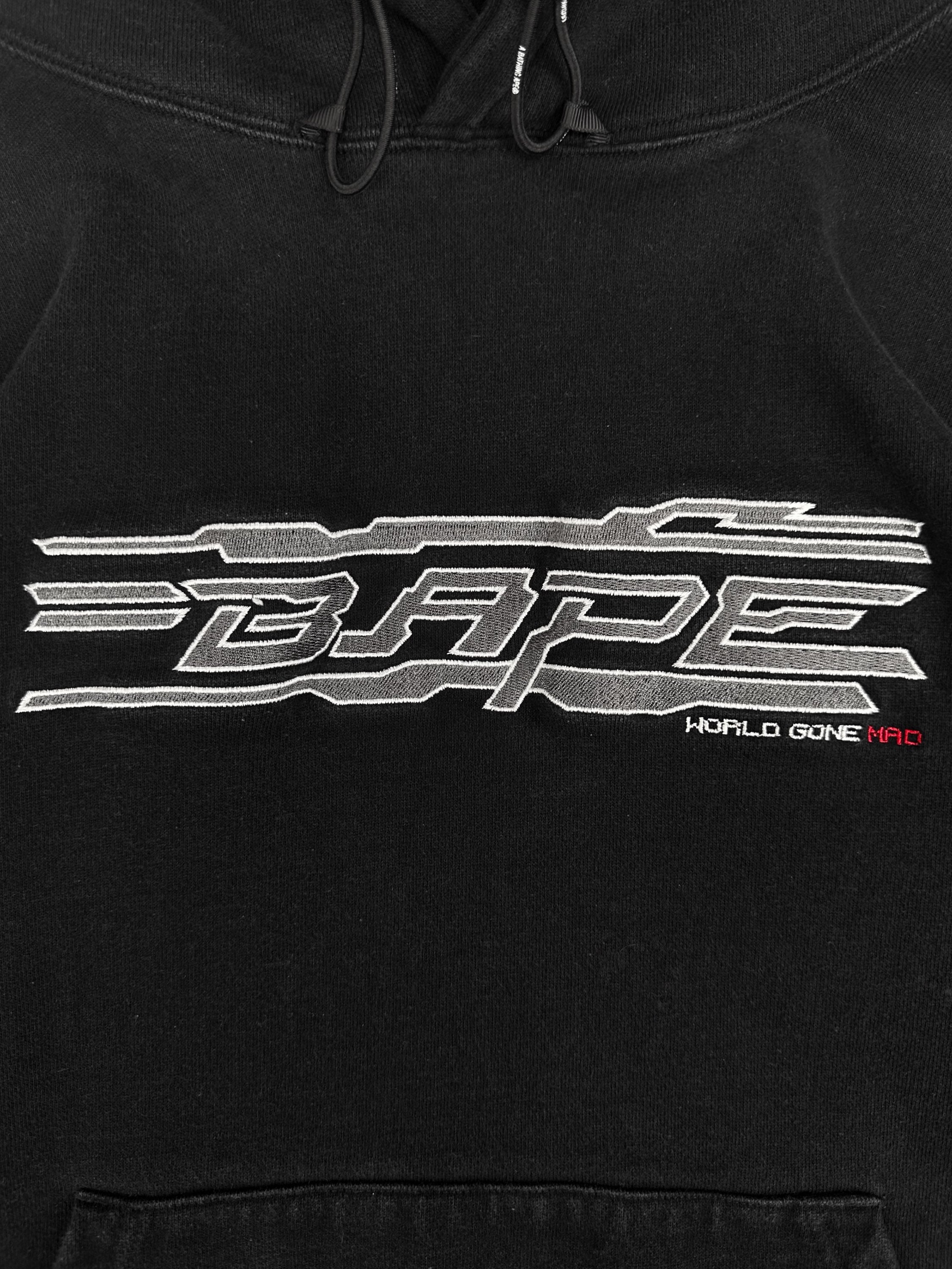 Bape ‘World Gone Mad’ Heavy Weight Sun Faded Embroidered Hoodie