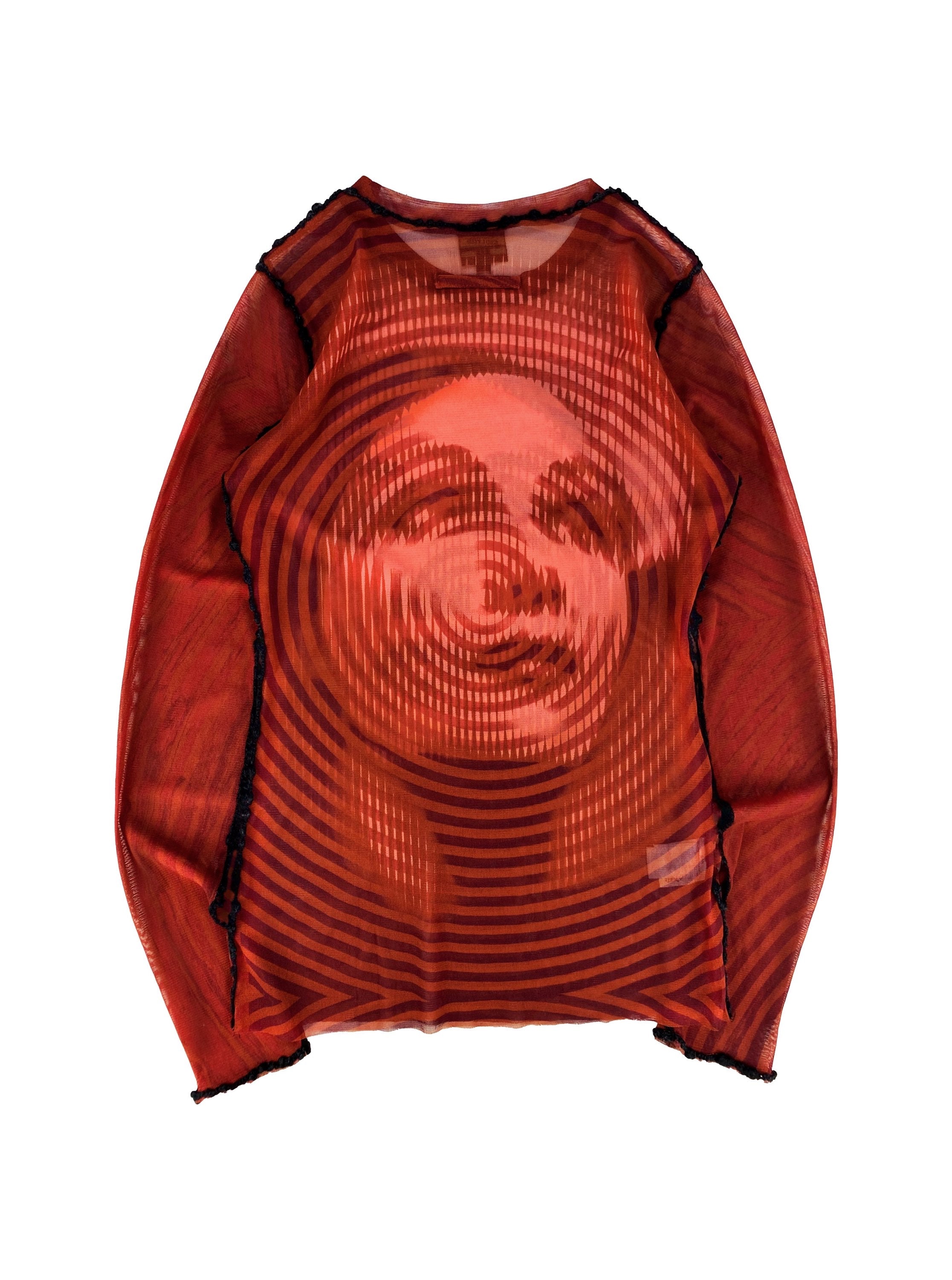 AW01 Jean Paul Gaultier ‘Marlene Dietrich’ Mesh Spiral Longsleeve