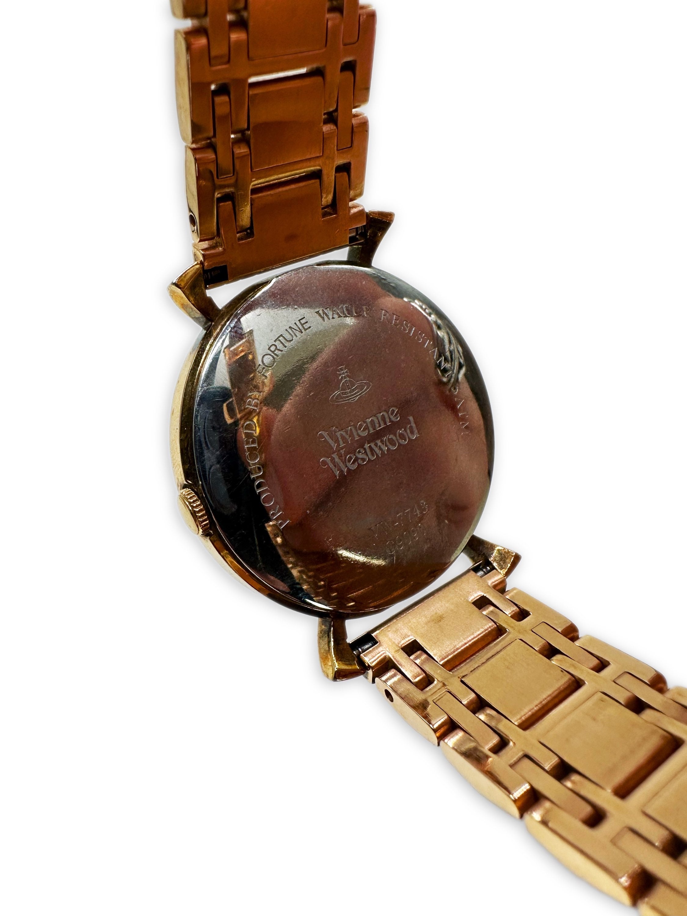 Vivienne Westwood Gold Orb Logo Wrist Watch