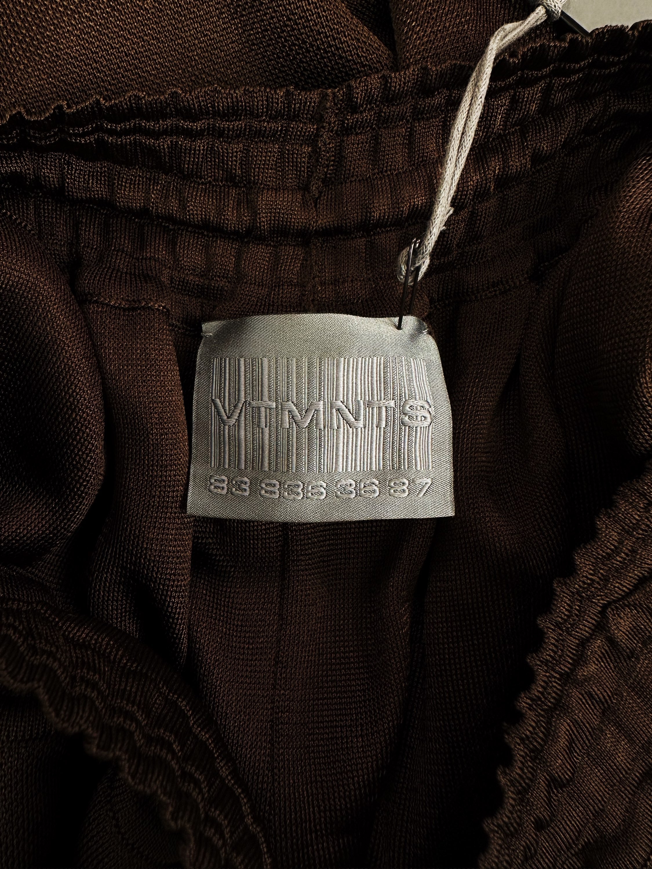 Vetements Brown ‘Barcode’ Motif Mesh Shorts