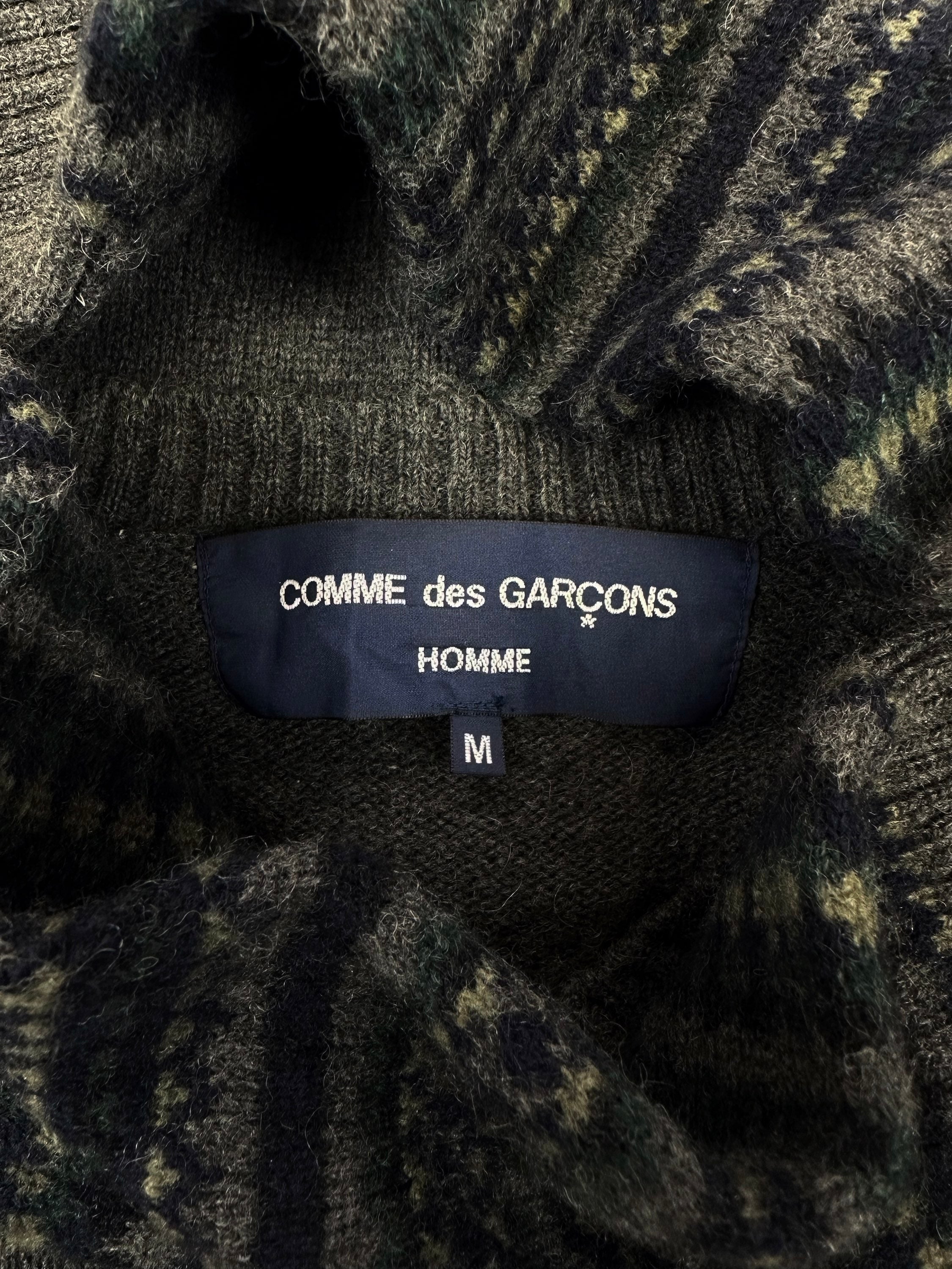 AW05 Comme des Garçons Homme Striped Sleeve Knitted Sweater