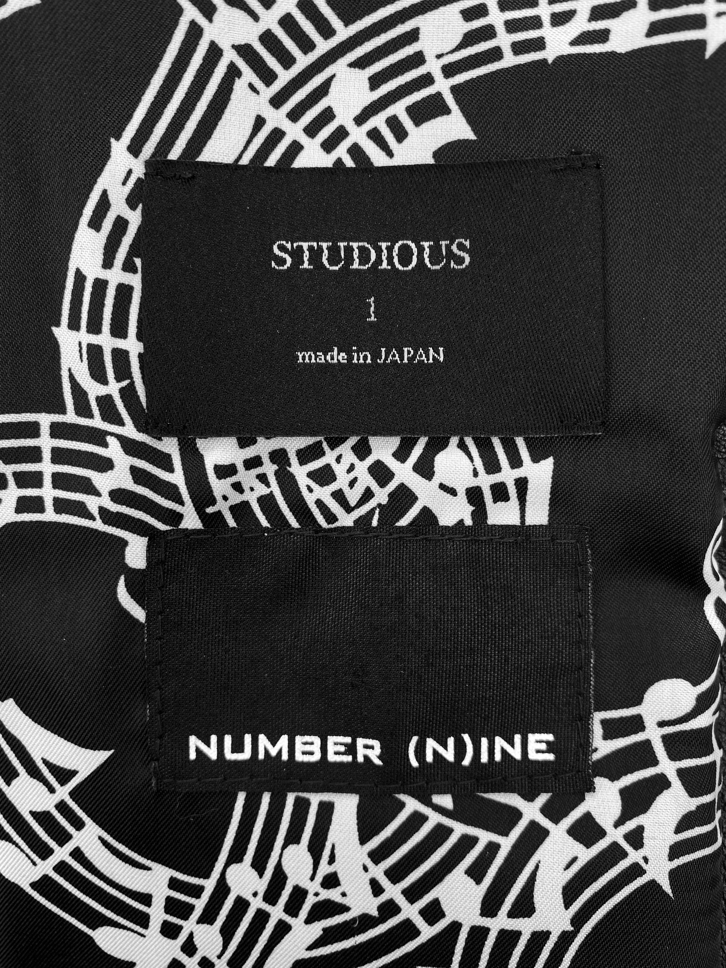 Number (N)ine x Studious Multi-zip Leather Biker Jacket