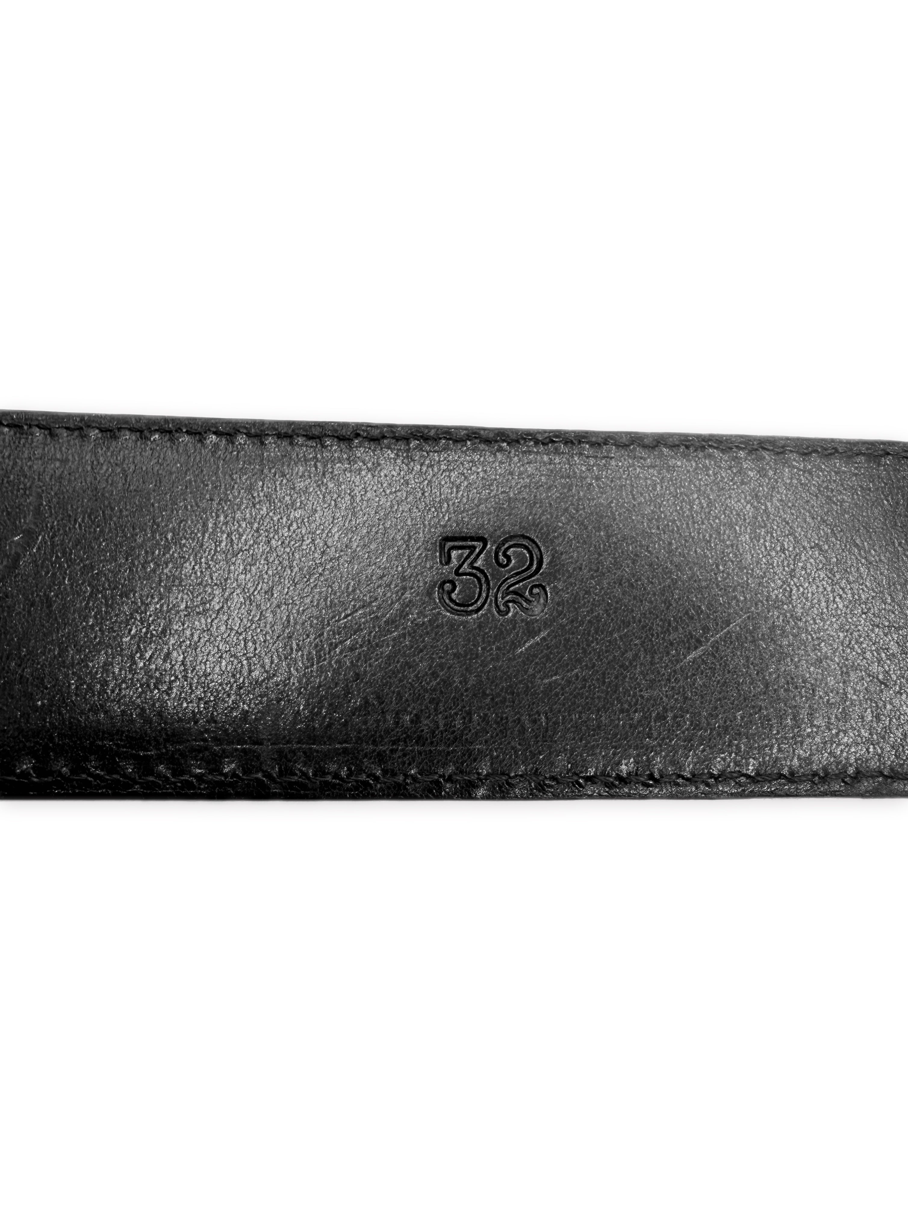 Chrome Hearts 1.5 inch Gunslinger .925 Silver Black Leather Belt