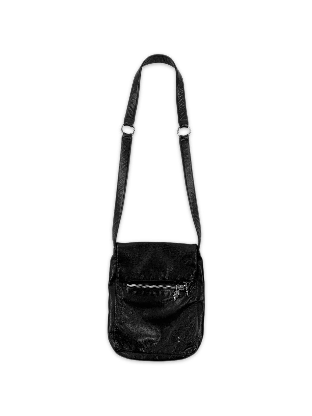 Chrome Hearts Baby Fat Cross Patch Leather Crossbody Bag