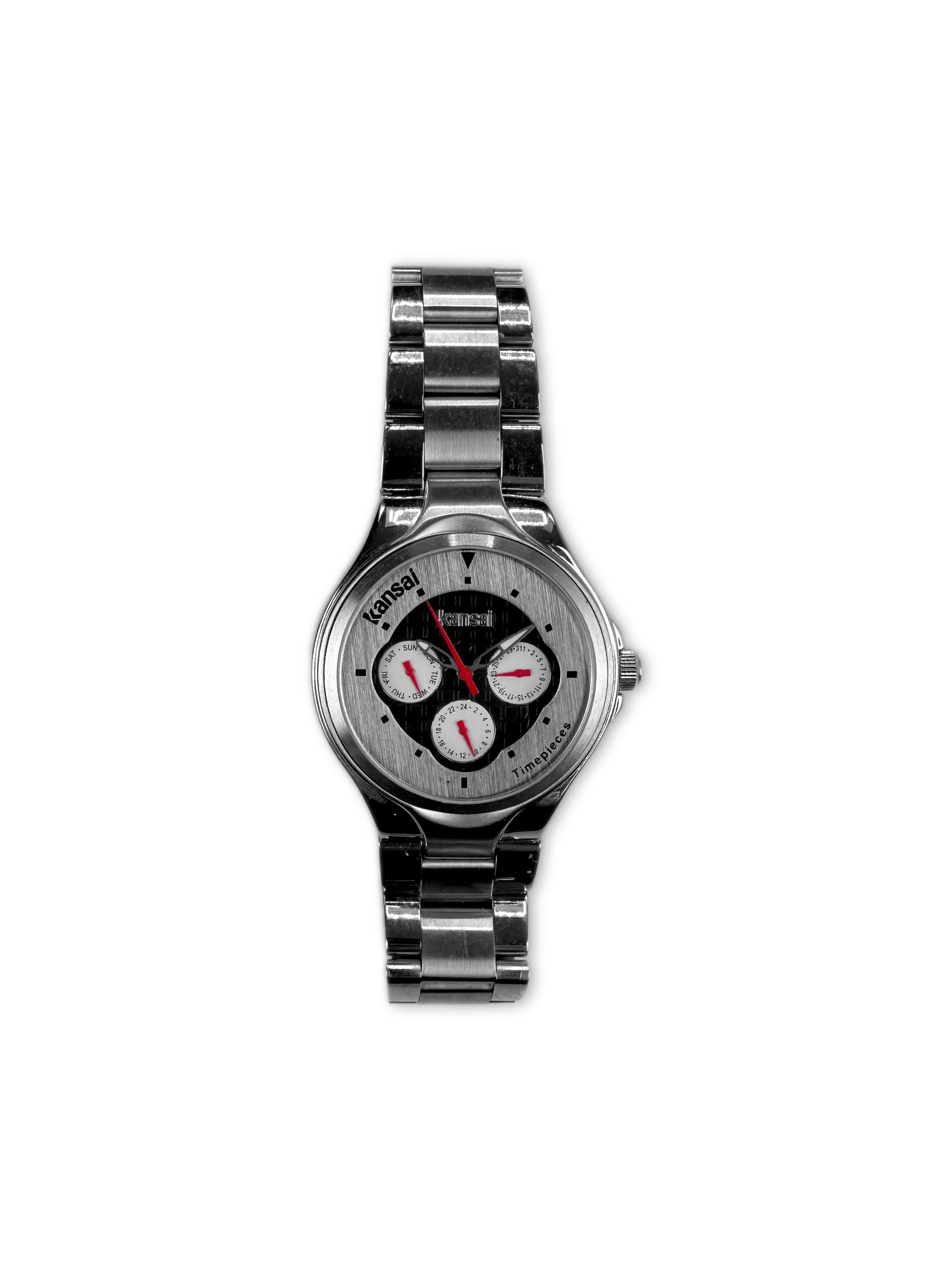 90s Kansai Yamamoto Silver Chronograph Watch