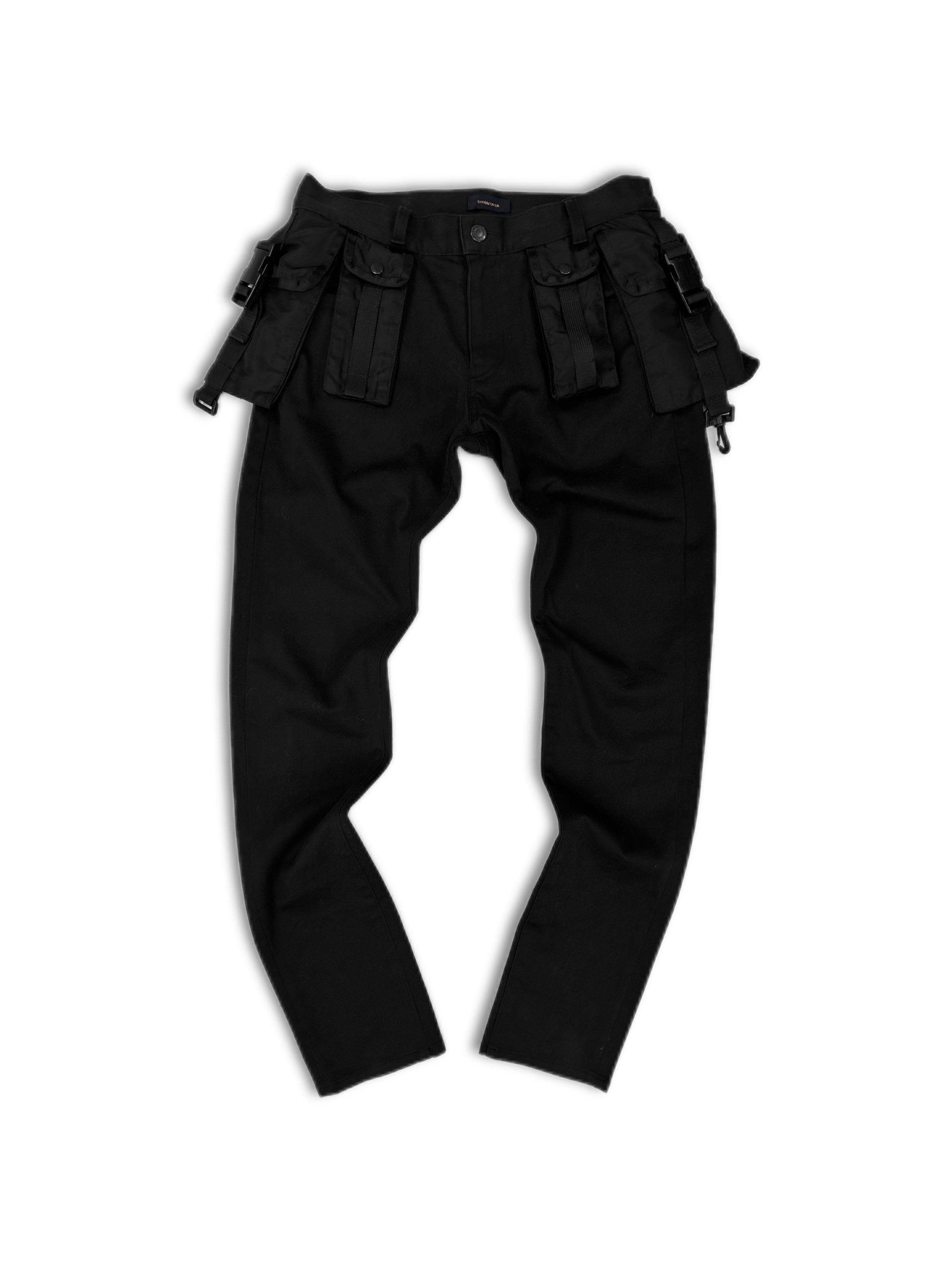 00s Undercover ‘Cargo Waist’ Black Multi Pocket Pants
