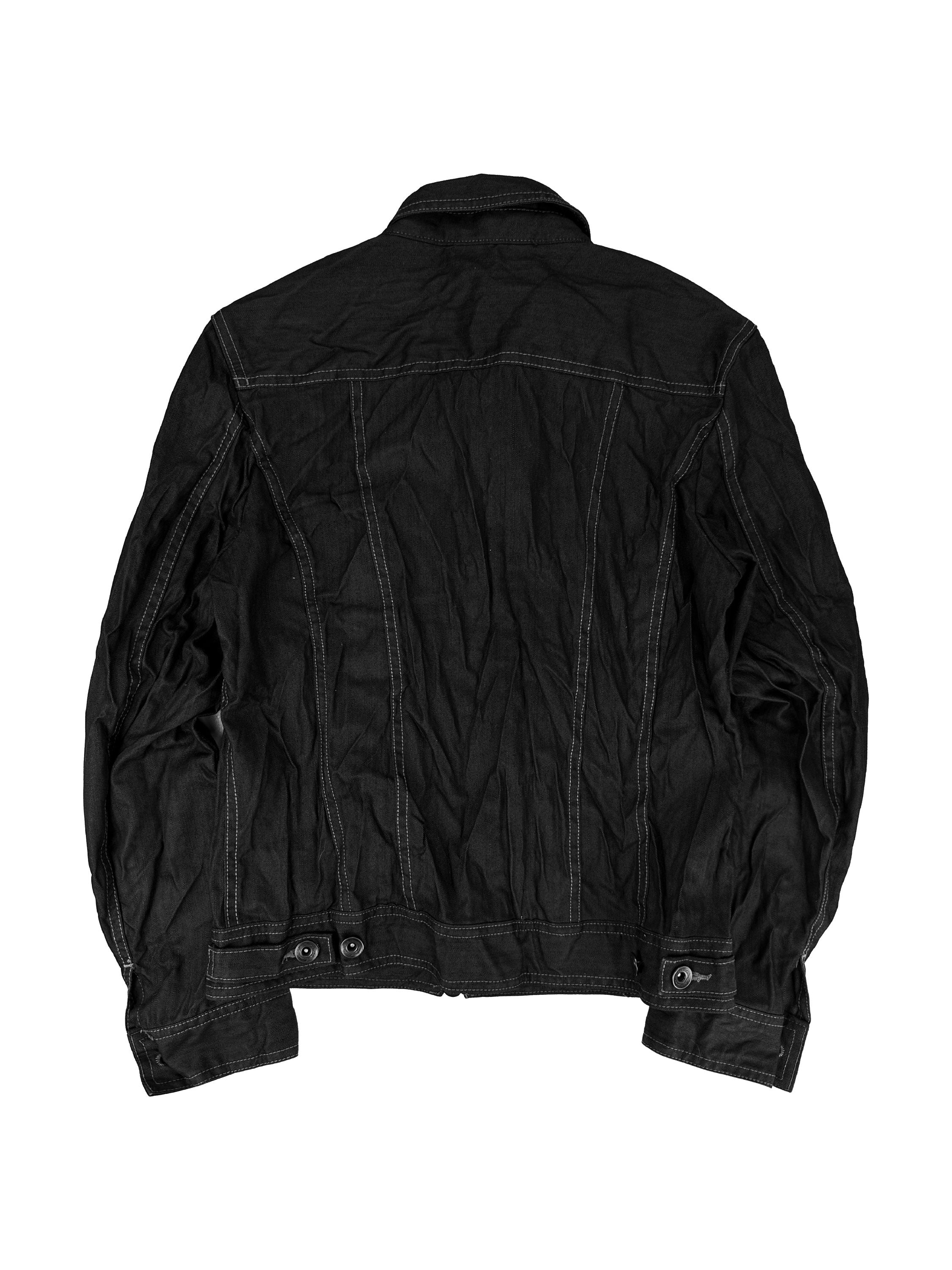 00s Tete Homme Contrast Stitch Black Work Jacket