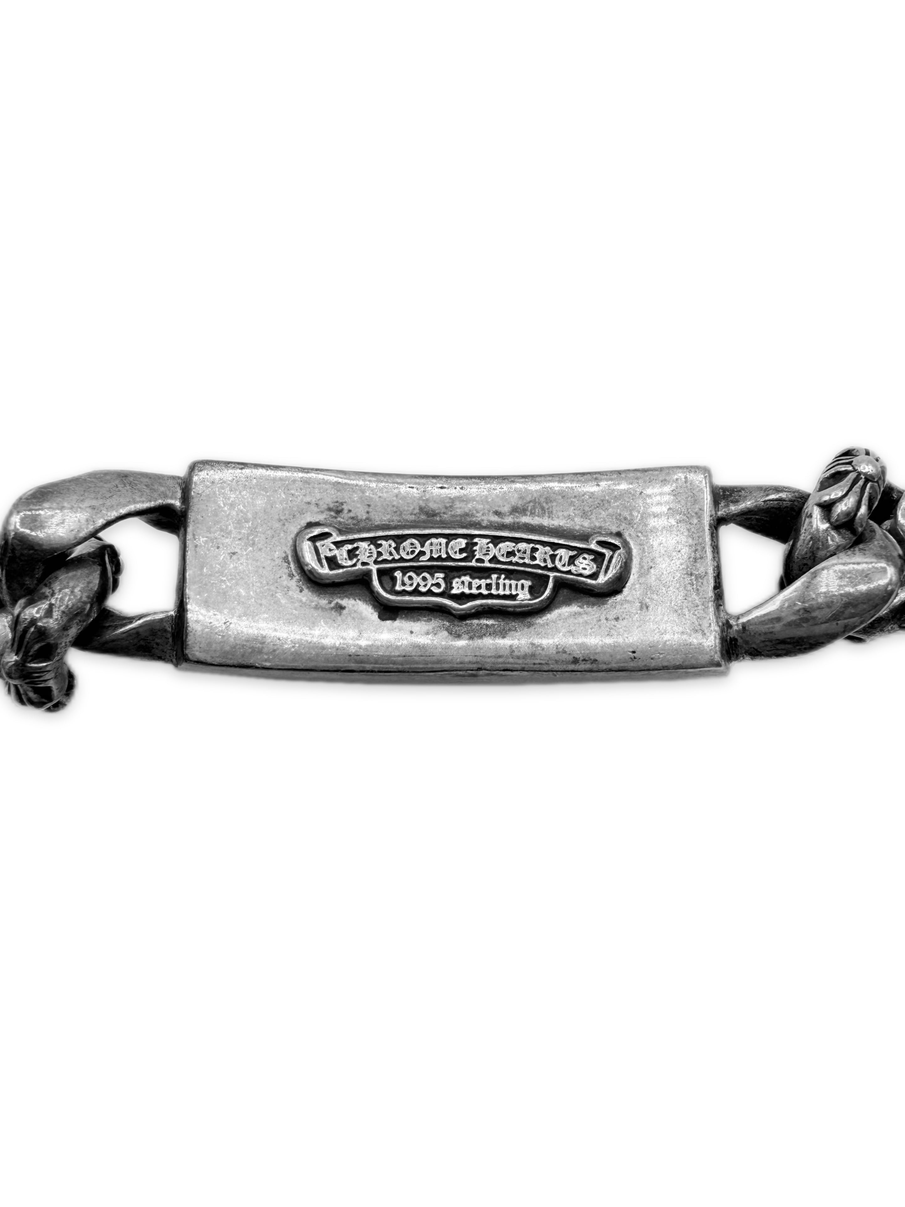 Chrome Hearts ‘Dagger’ ID Semi Fancy Cuban Link Bracelet