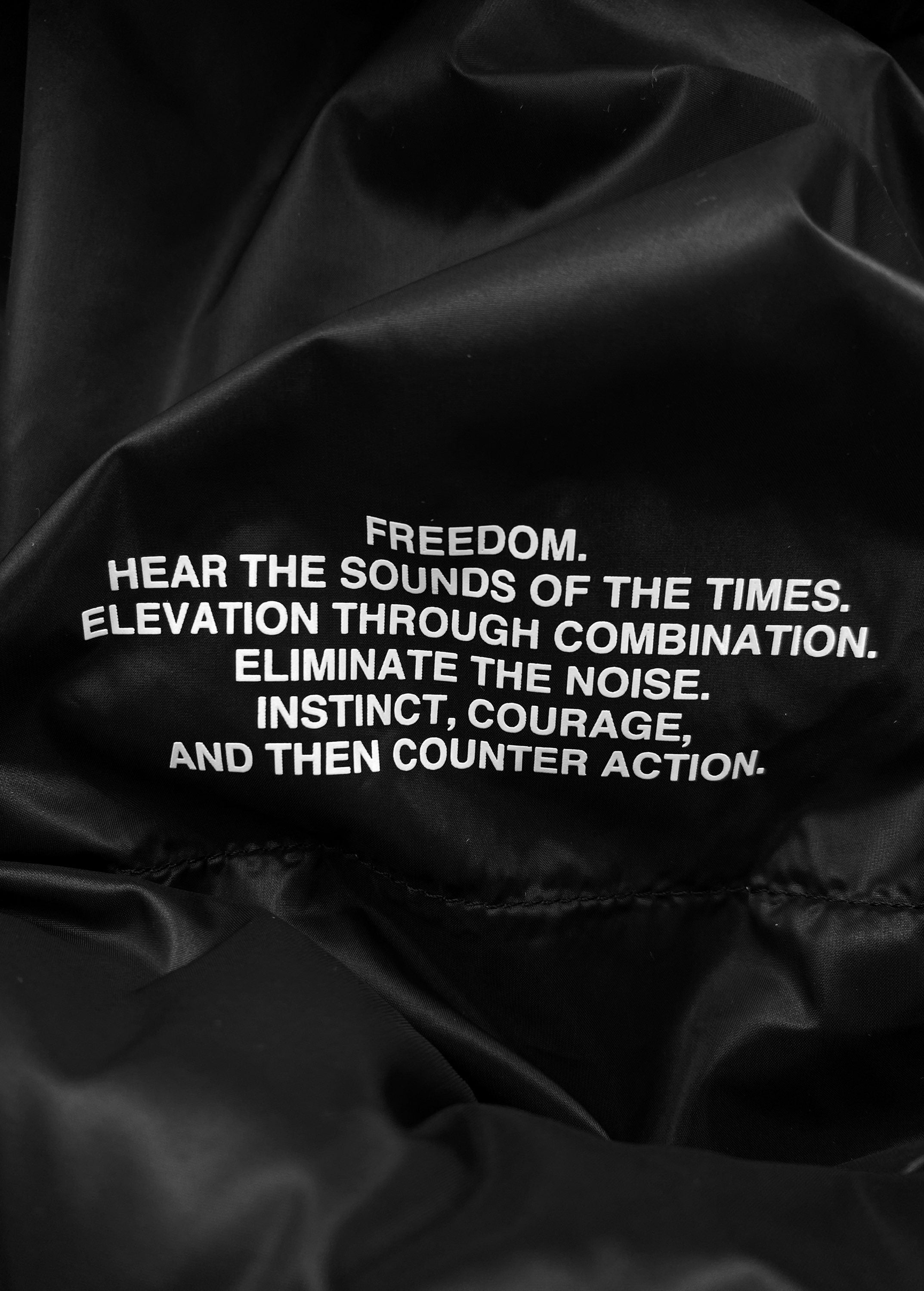 Undercover ‘Freedom’ Black Down-fill Hooded Puffer Jacket