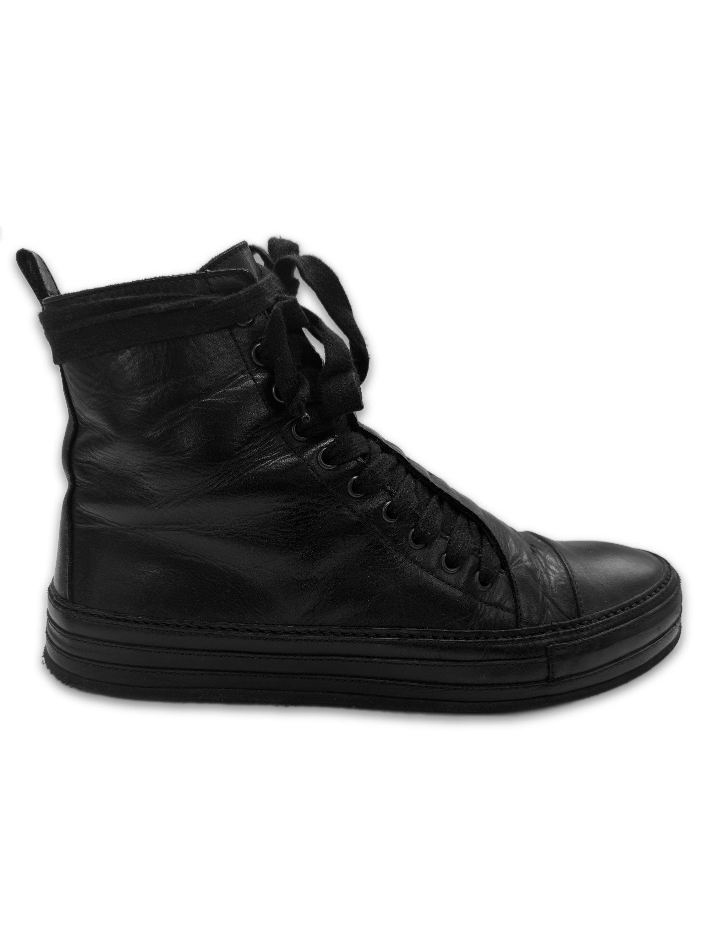 00s Ann Demeulemeester ‘Asymmetric’ Side-zip Black Boots