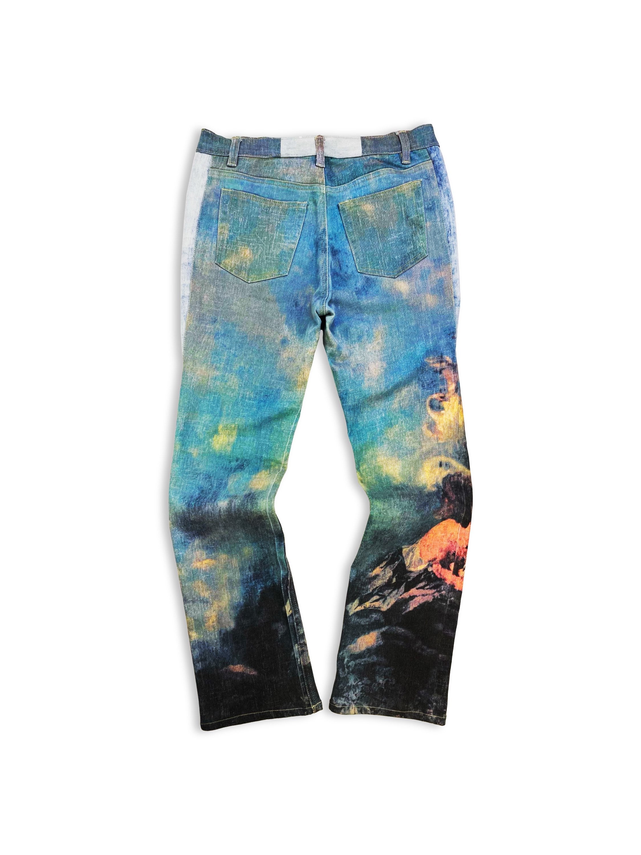 AW94 Roberto Cavalli ‘Renaissance’ Angelic Sky Blue Denim