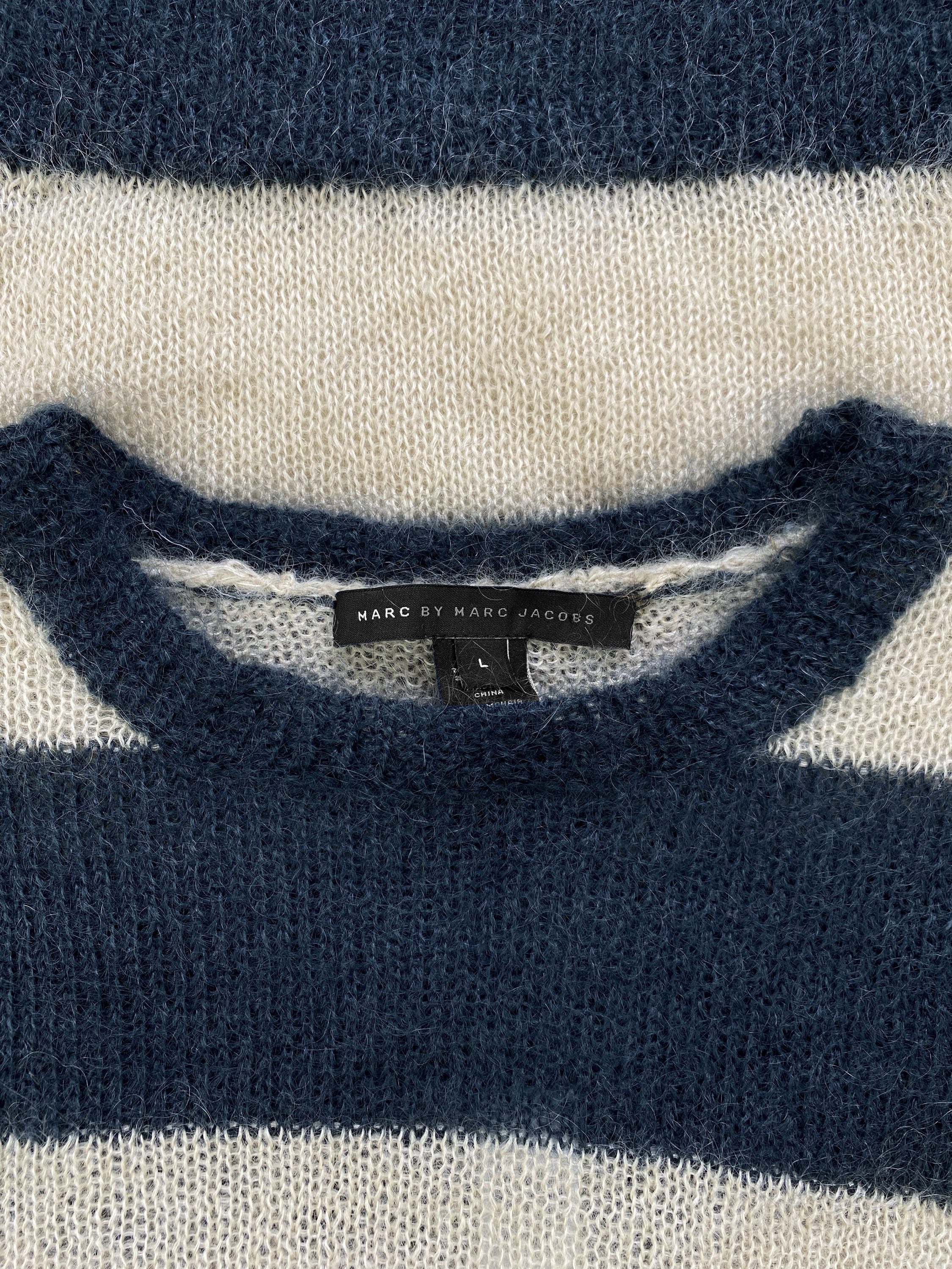 Marc Jacobs Loose Gauge Striped Mohair Knitted Sweater
