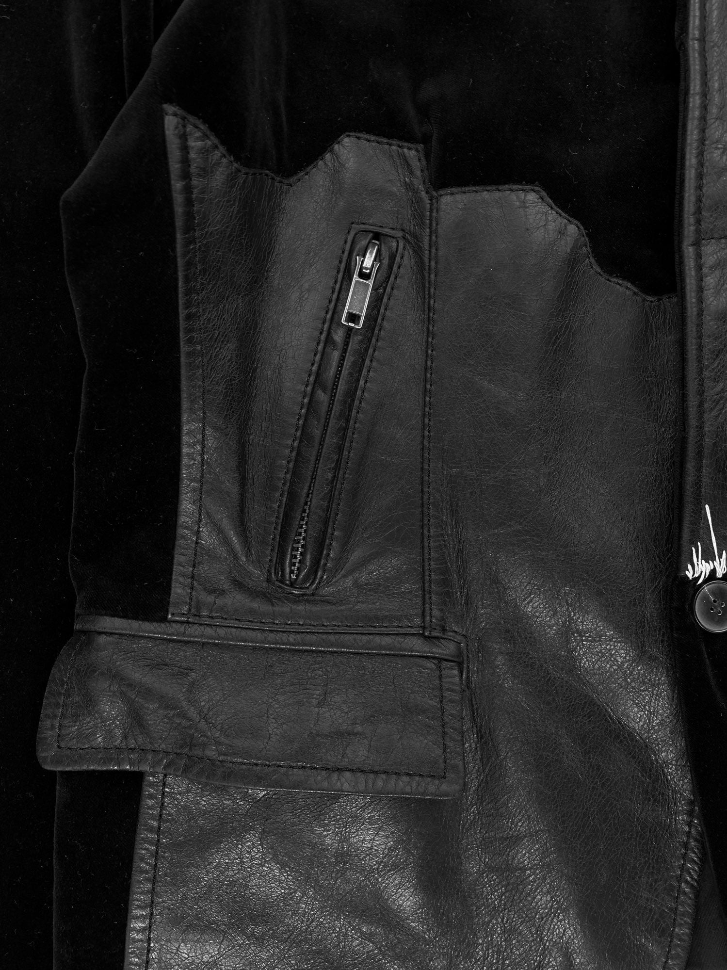 FW17 Haider Ackermann “Transgressive” Hybrid Leather Blazer