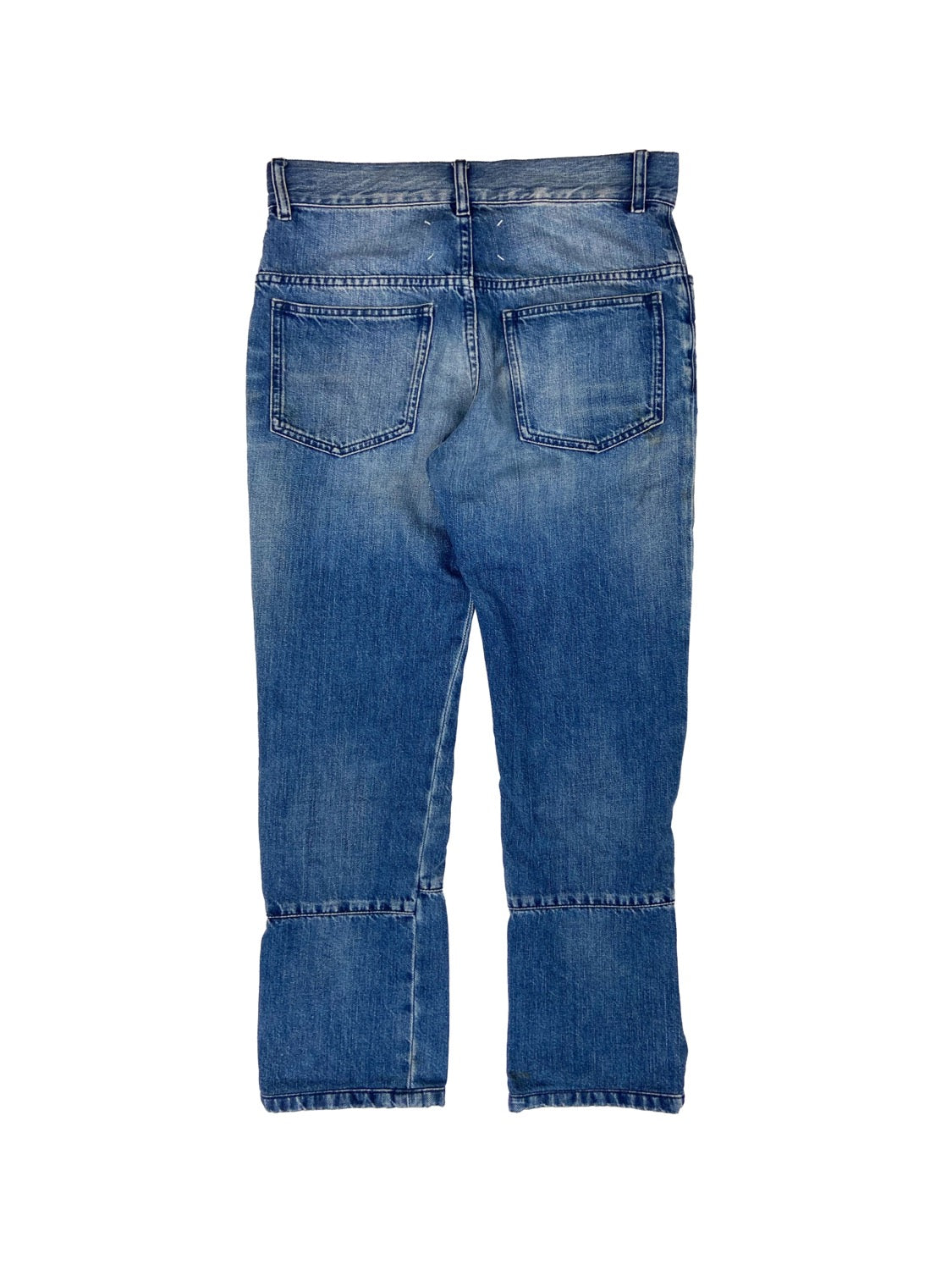 FW16 Margiela Lighter Singe Reconstructed Indigo Wash Denim