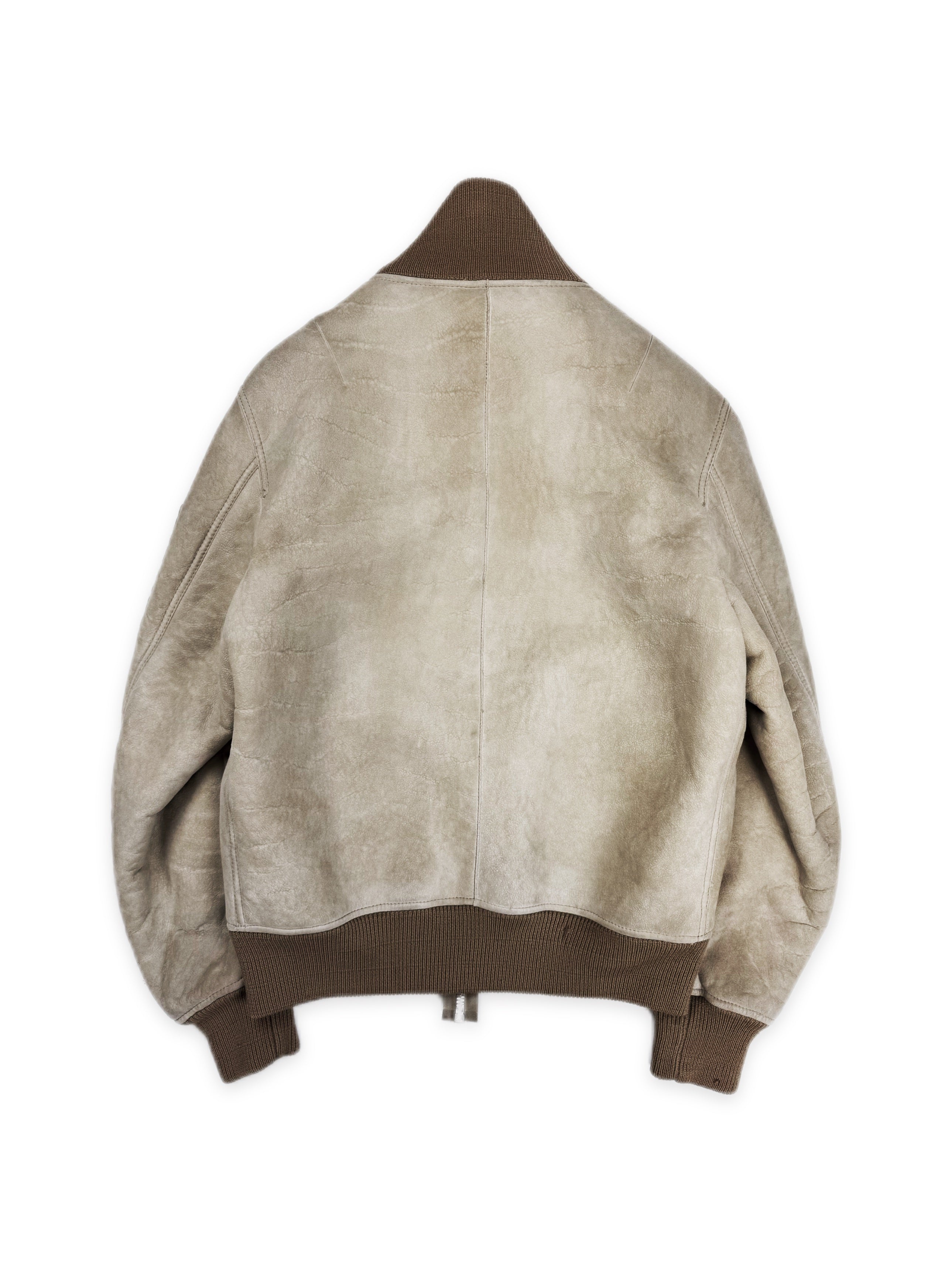 00s Helmut Lang SAMPLE Univox Shearling Lined Lambskin Bomber Jacket