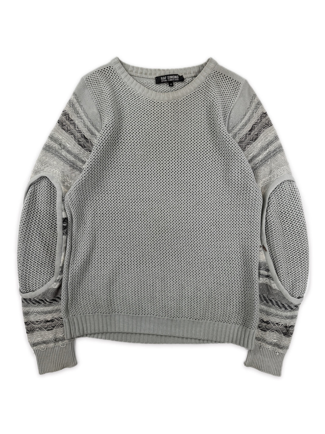 SS06 Raf Simons ‘Icarus Surgit’ Elbow Cut Out Knitted Sweater
