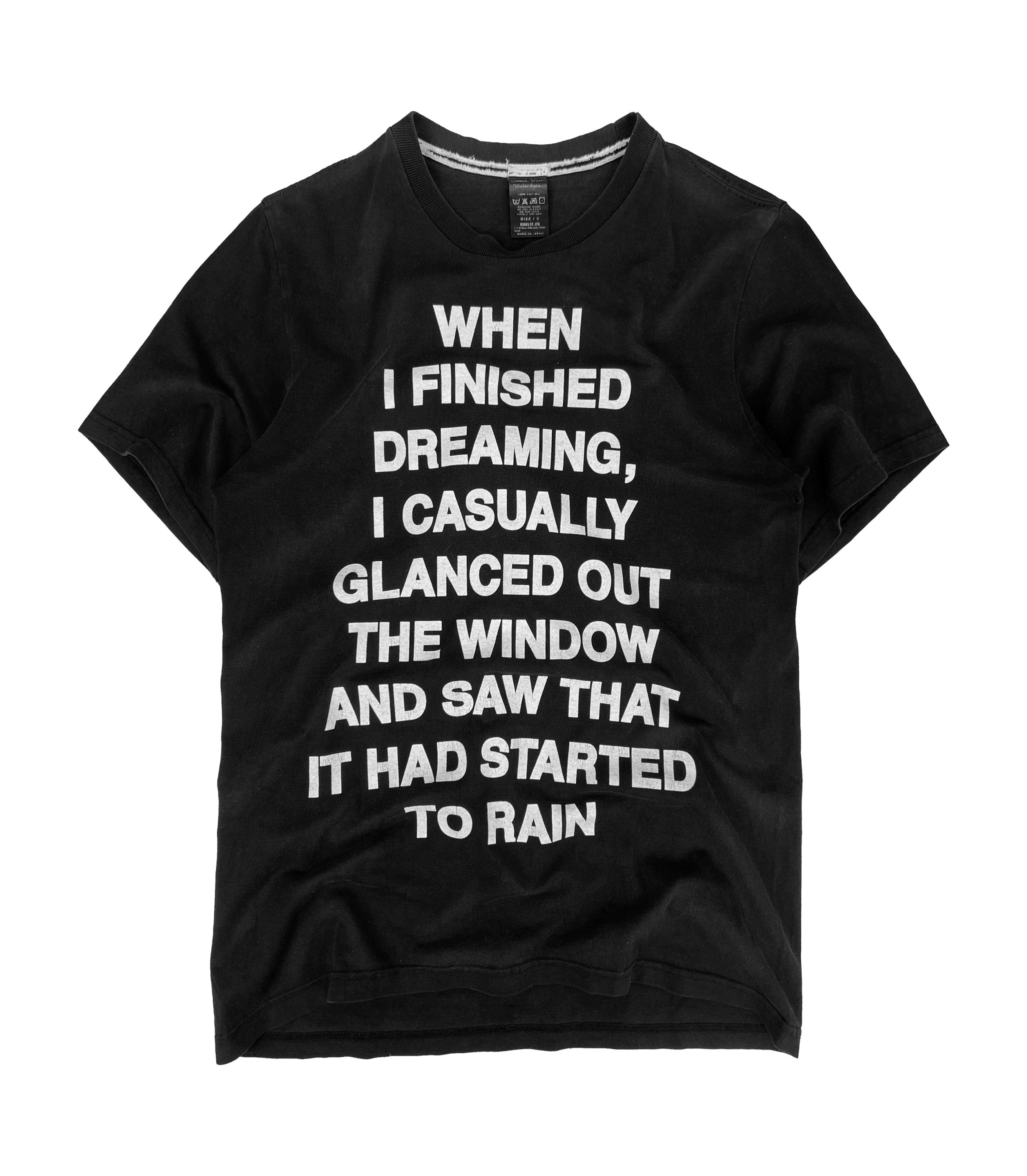 SS06 Number (N)ine ‘Dreaming Rain’ Re-Edition Slogan T-Shirt