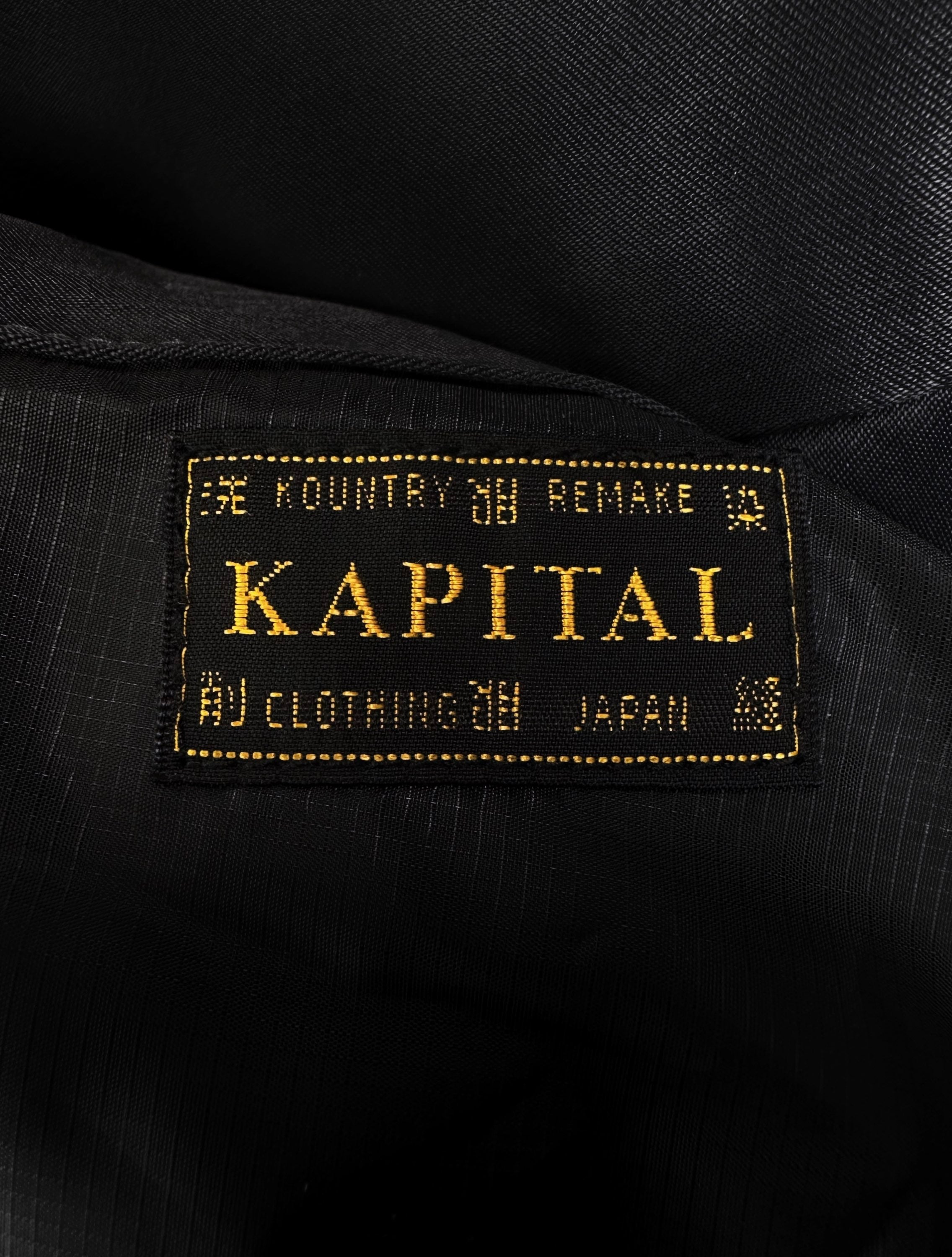 Kapital ‘Keel’ Paisley Woven Dark Blue Nylon Puffer Vest