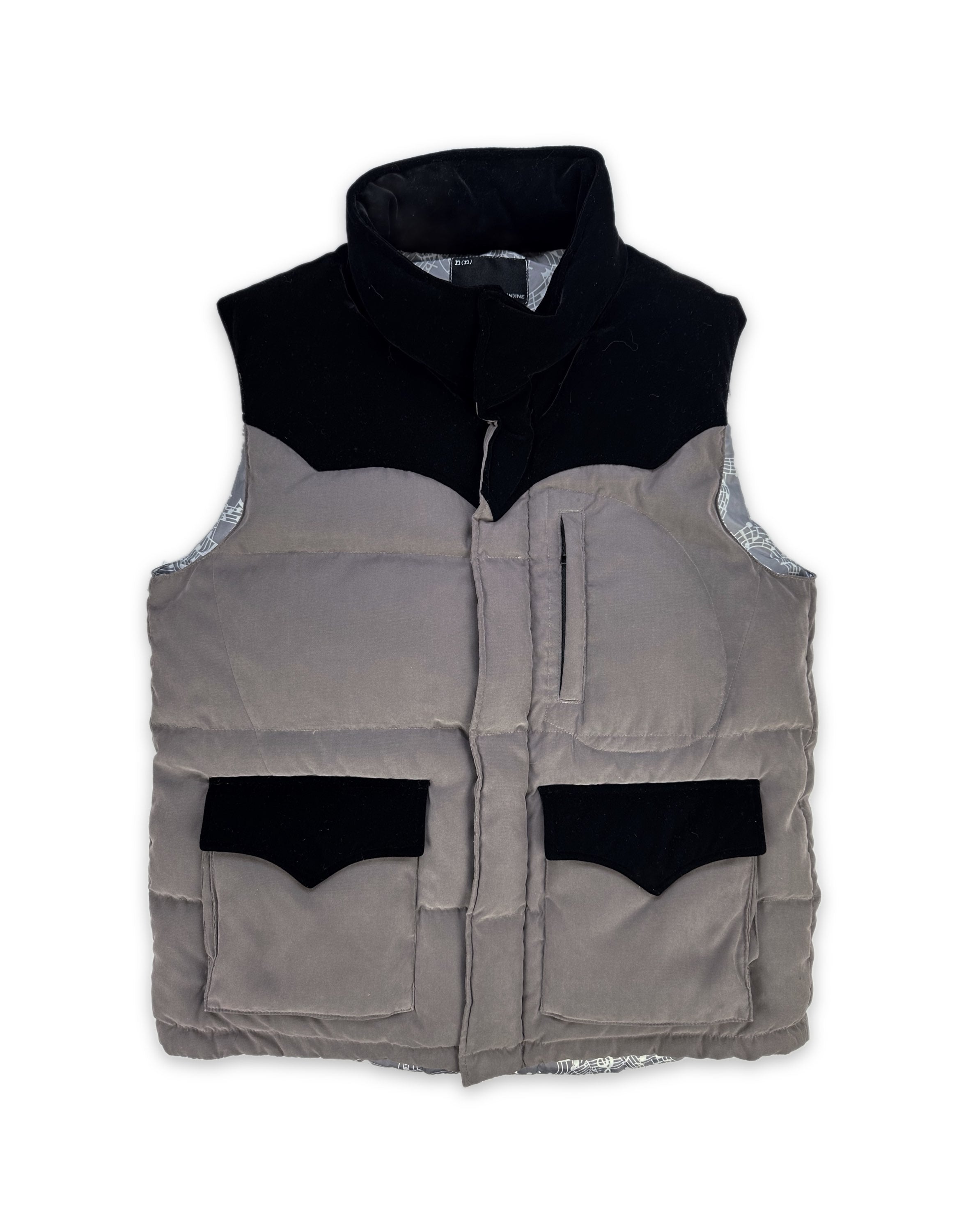 Number (N)ine Two Tone ‘Western’ Sleeveless Puffer Vest