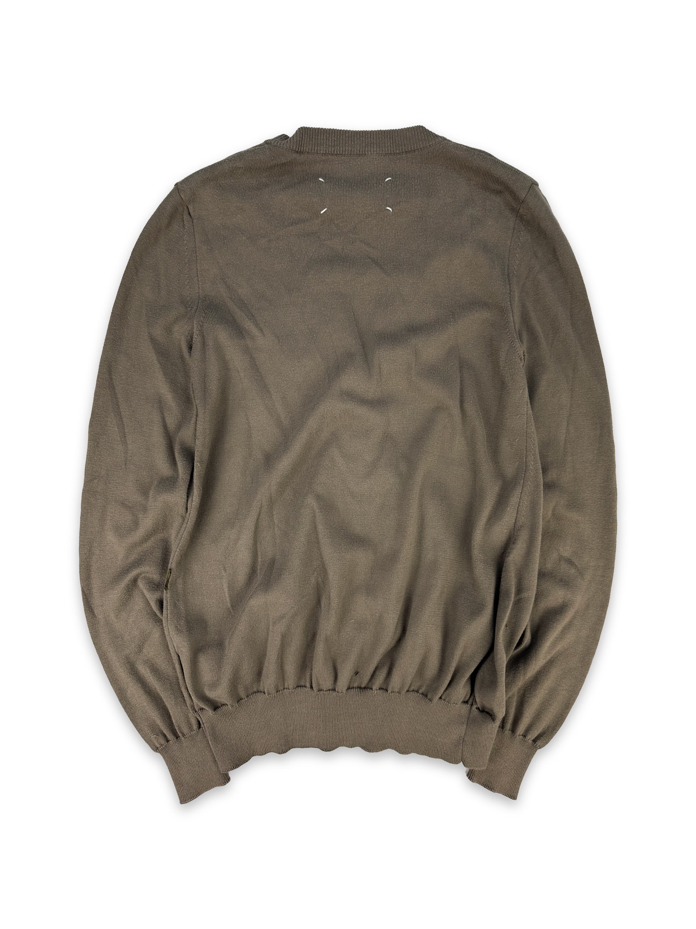 SS11 Maison Margiela Tan Knit Button Down Cardigan