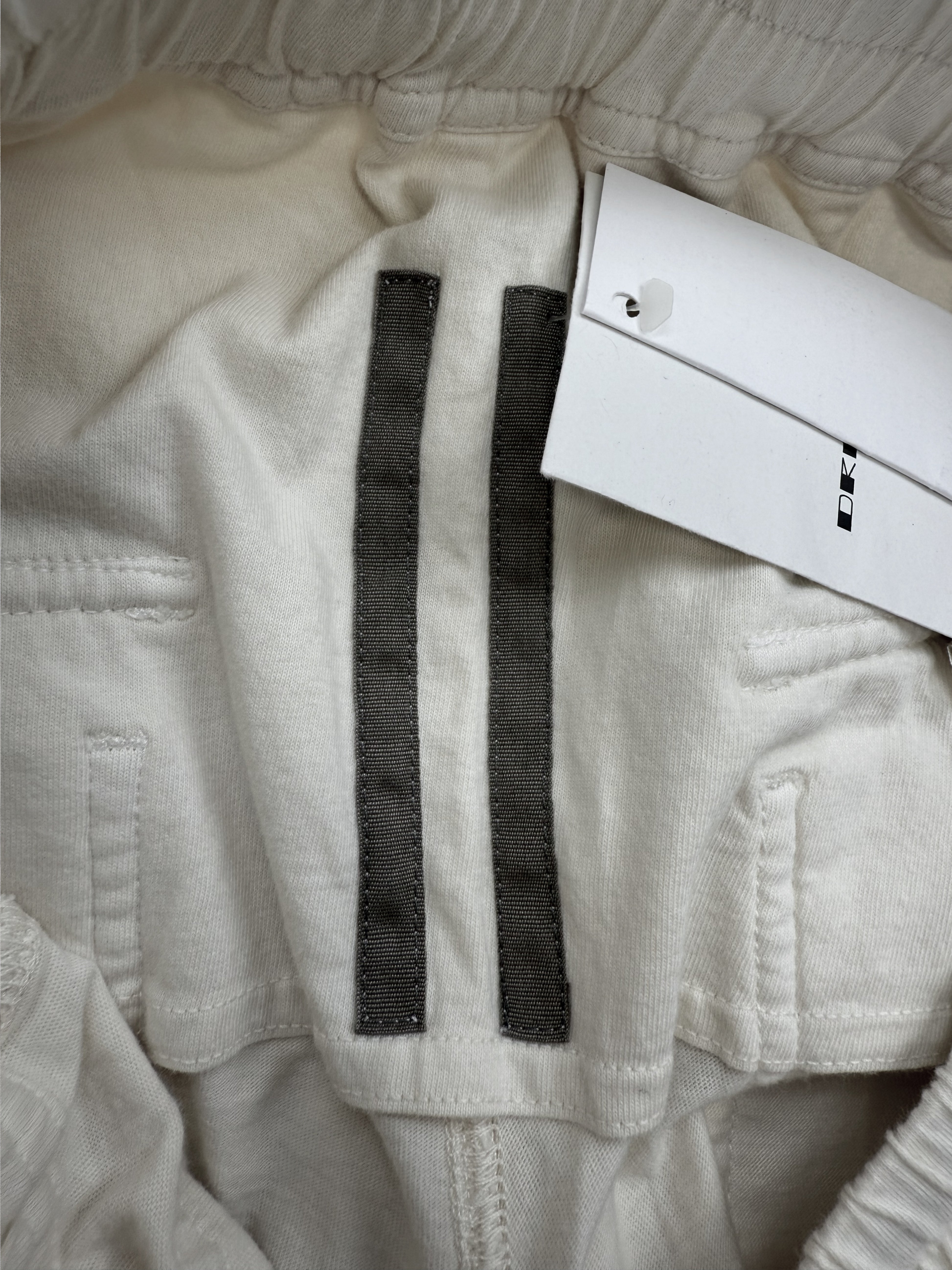 Rick Owens DRKSHDW White Drop Crotch Shorts