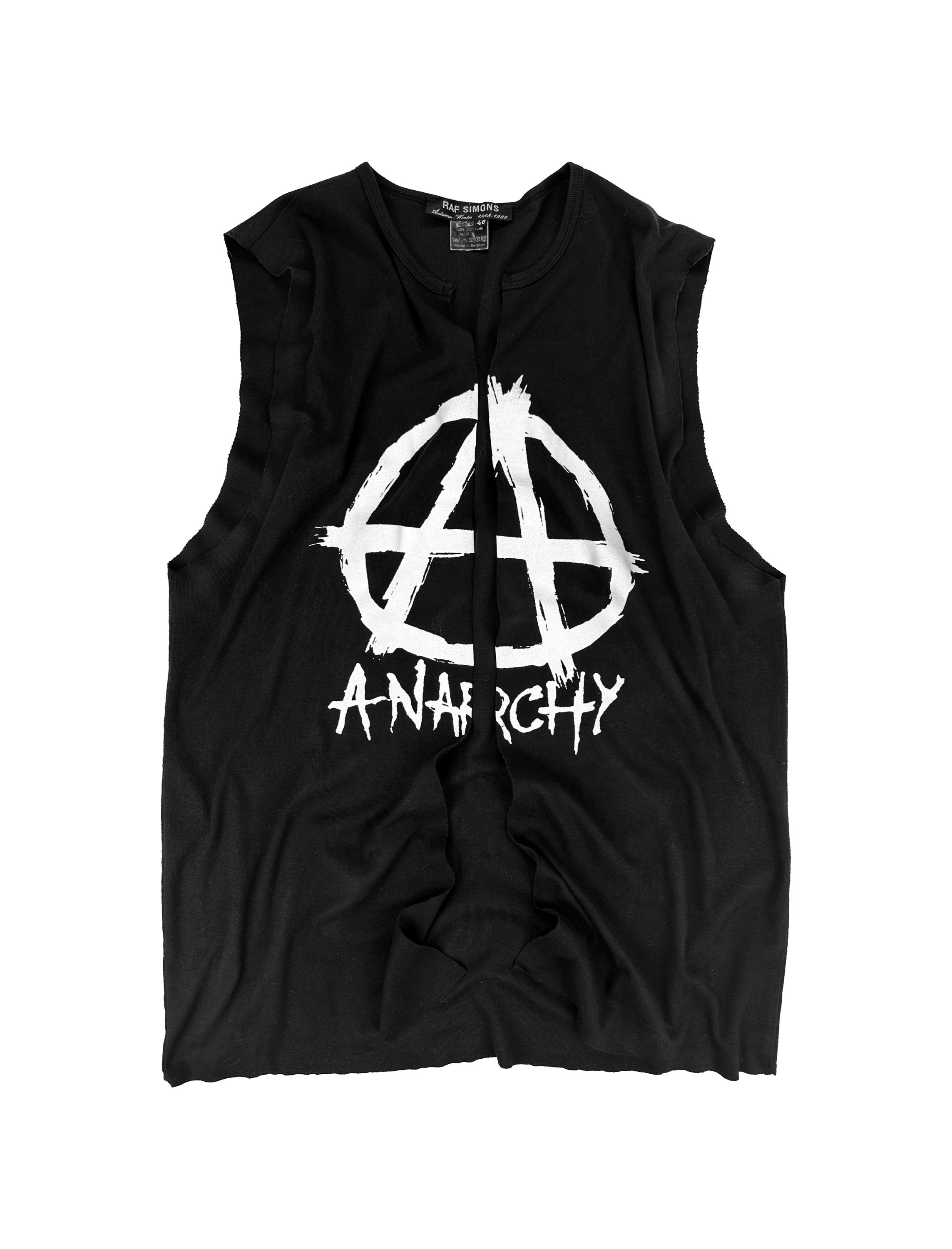 AW98 Raf Simons ‘Anarchy’ Motif Radioactivity Split Vest
