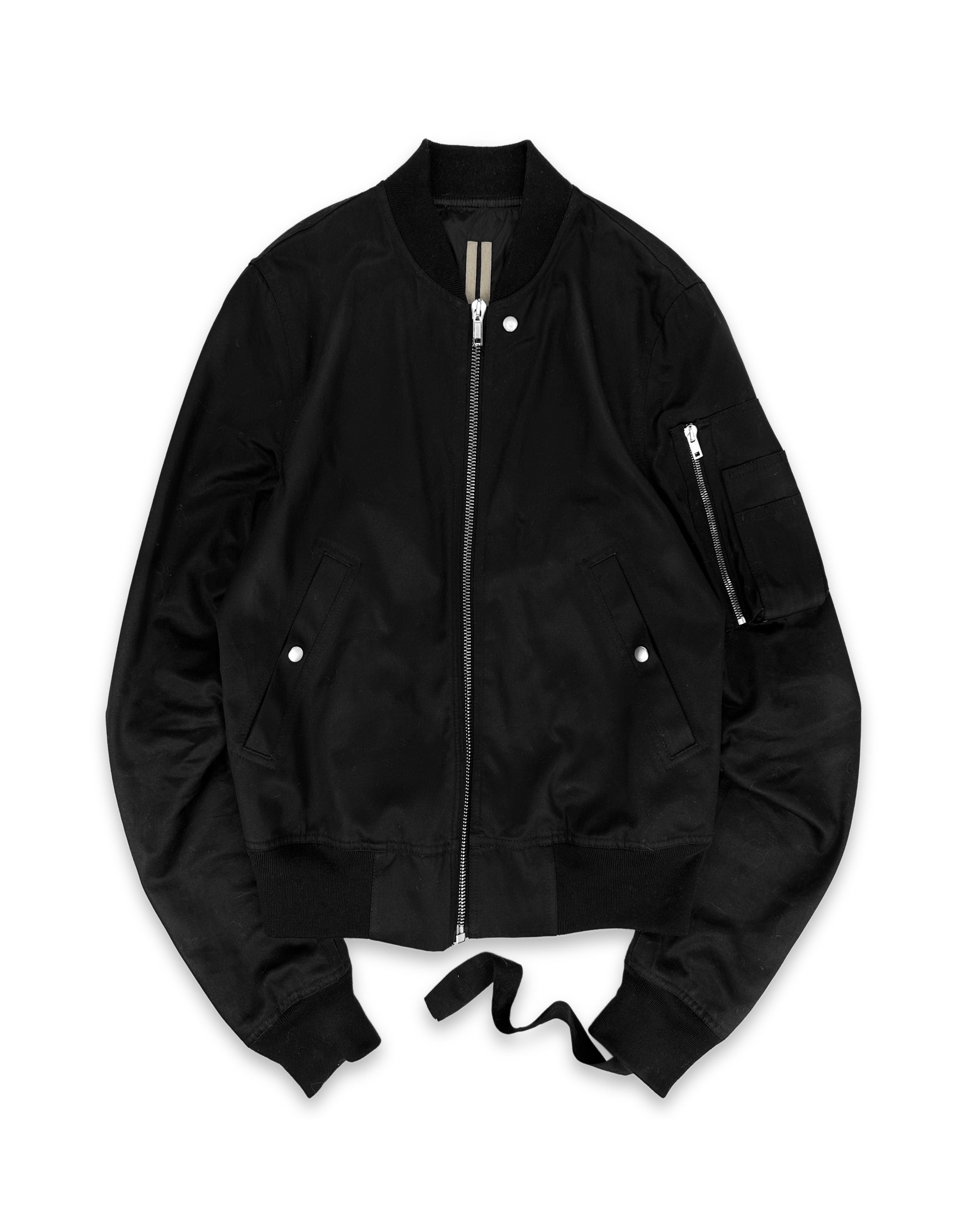 Rick Owens ‘DRKSHDW’ Black MA-1 Nylon Cargo Bomber Jacket