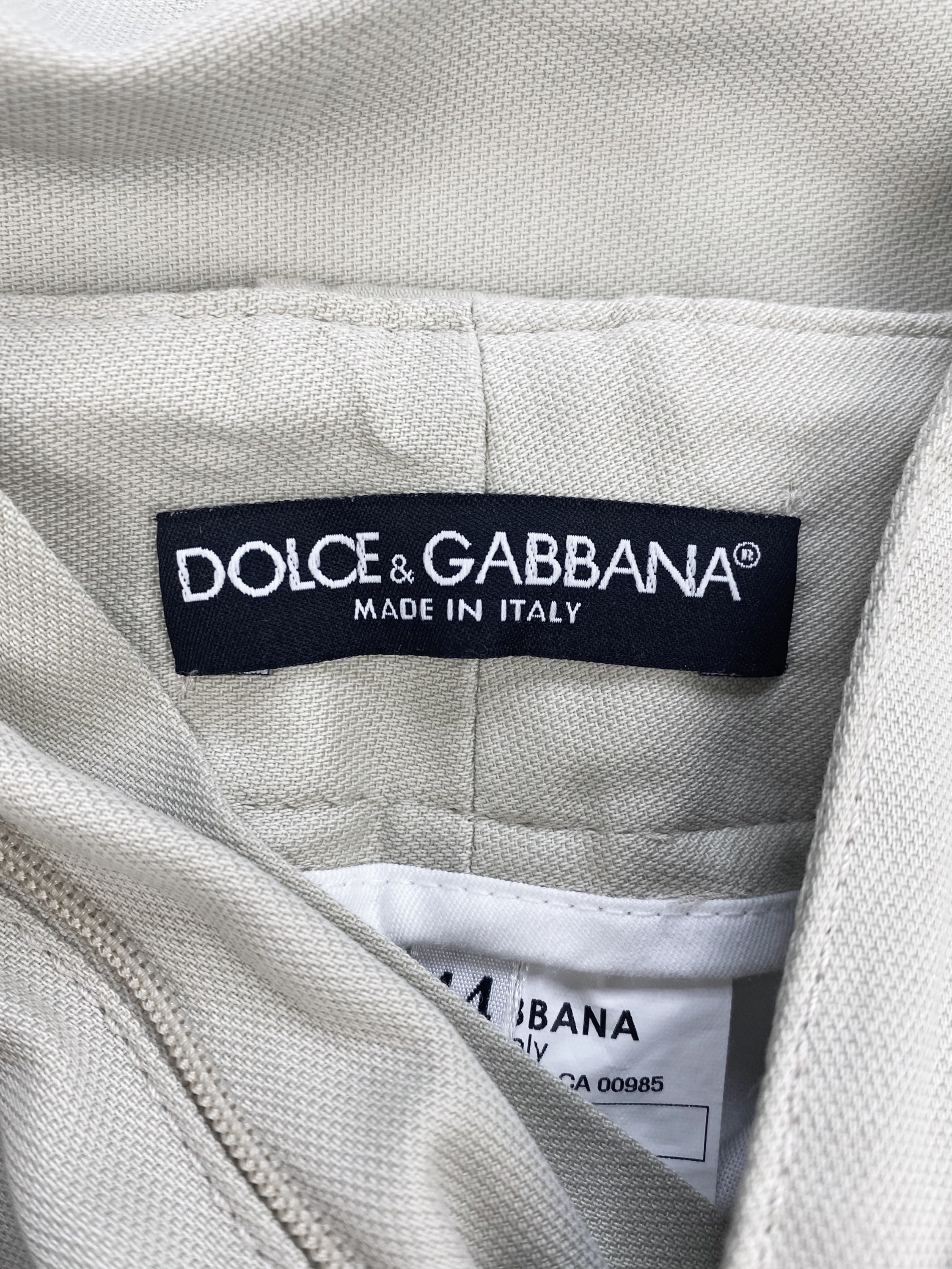 00s Dolce & Gabbana Cream Multi Pocket Cargo Pants