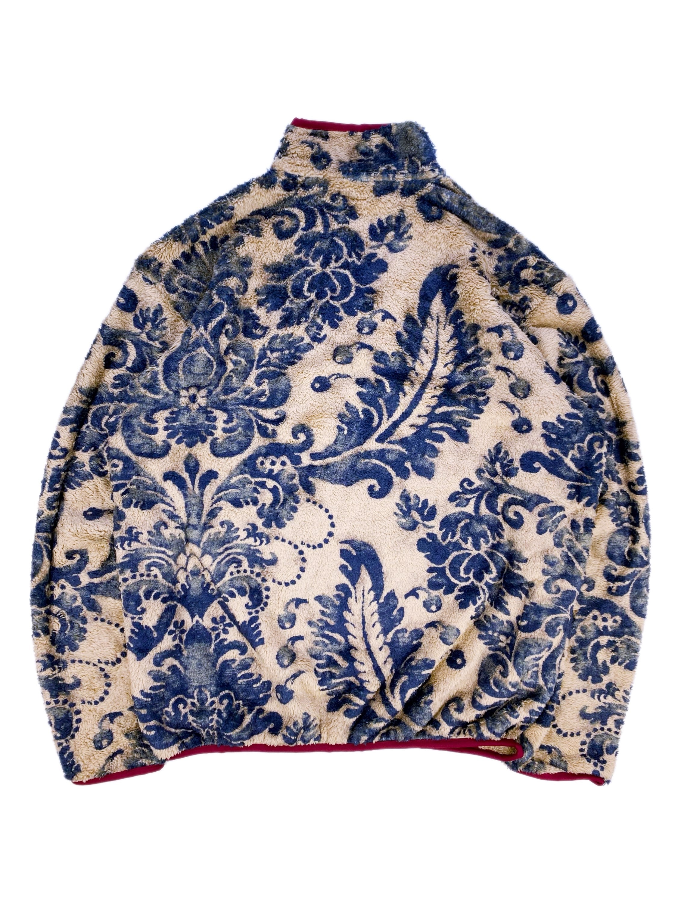 Kapital Damask Fleece Pull Over Floral Pattern Jacket