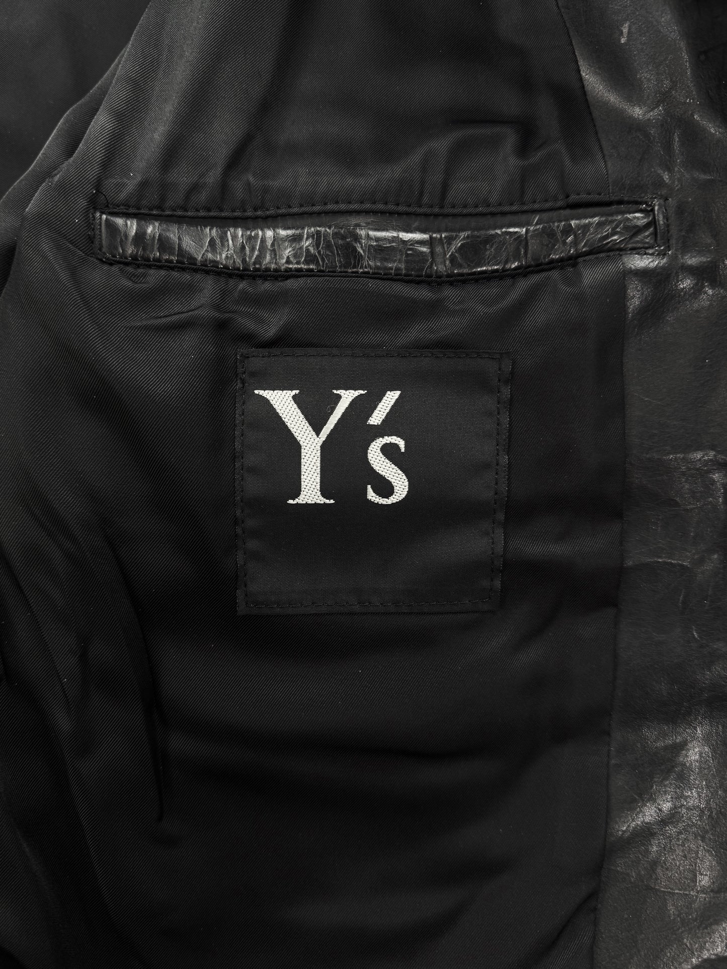 AW08 Yohji Yamamoto x Justin Davis Y’s Pin Up Uzi Leather Bomber Jacket