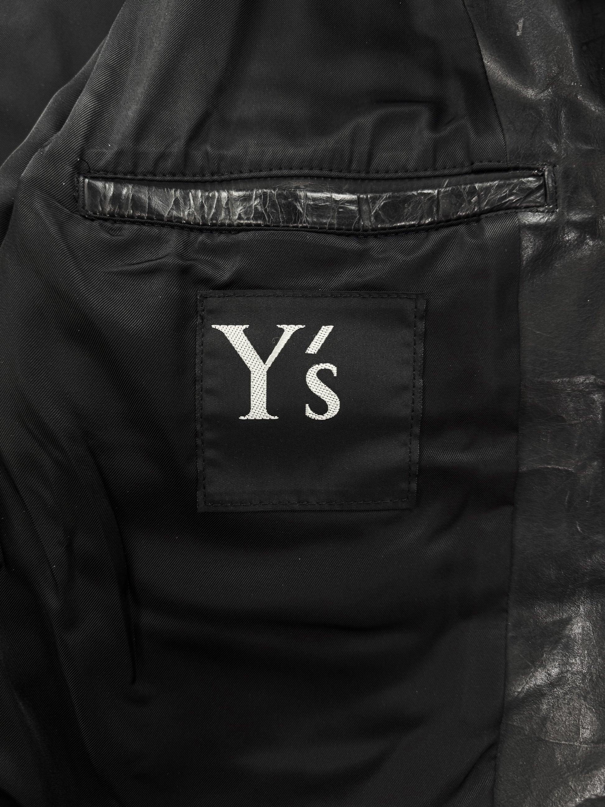 AW08 Yohji Yamamoto x Justin Davis Y’s Pin Up Uzi Leather Bomber Jacket