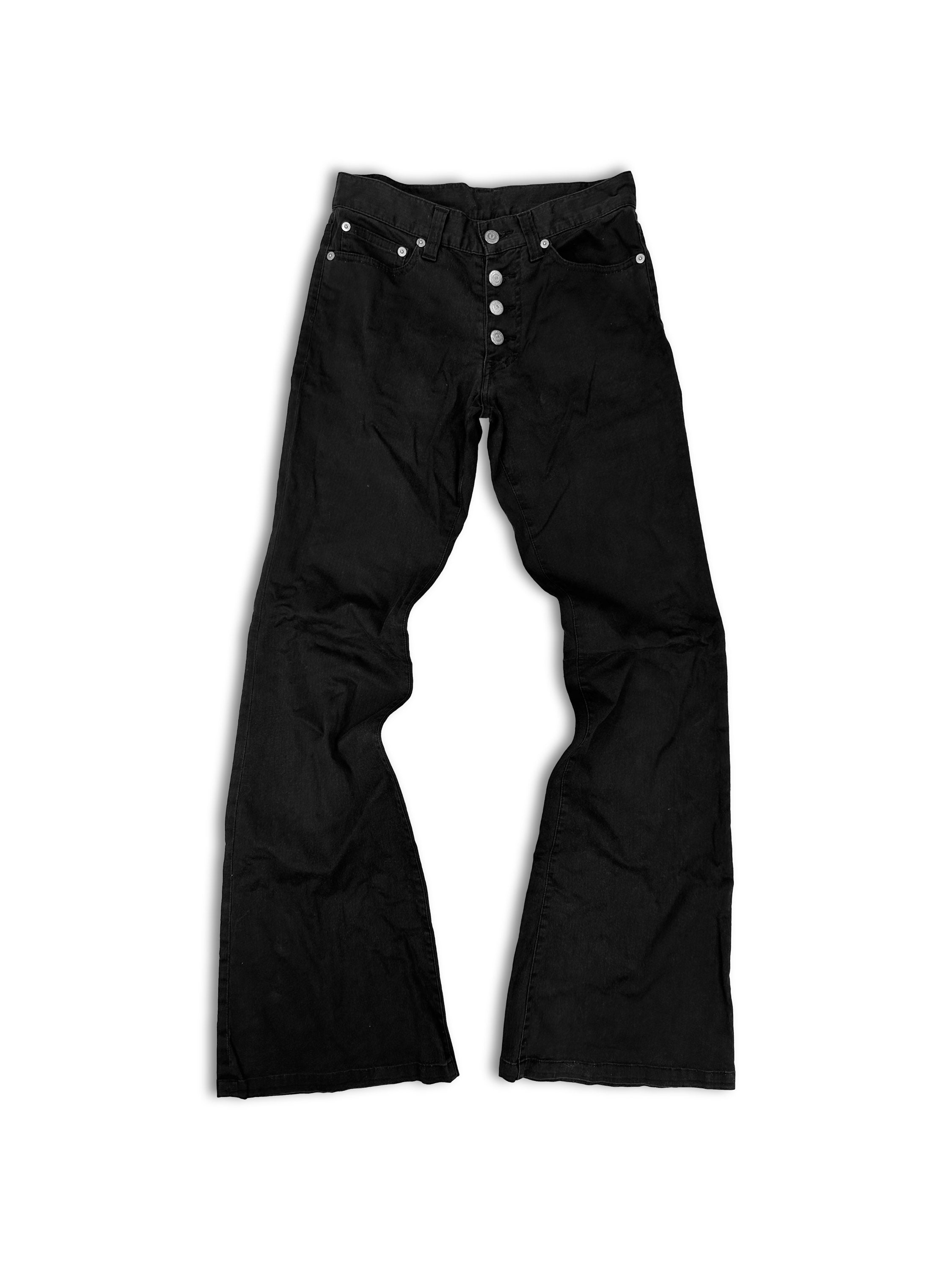 00s Tornado Mart Black Flared Bell Bottom Denim