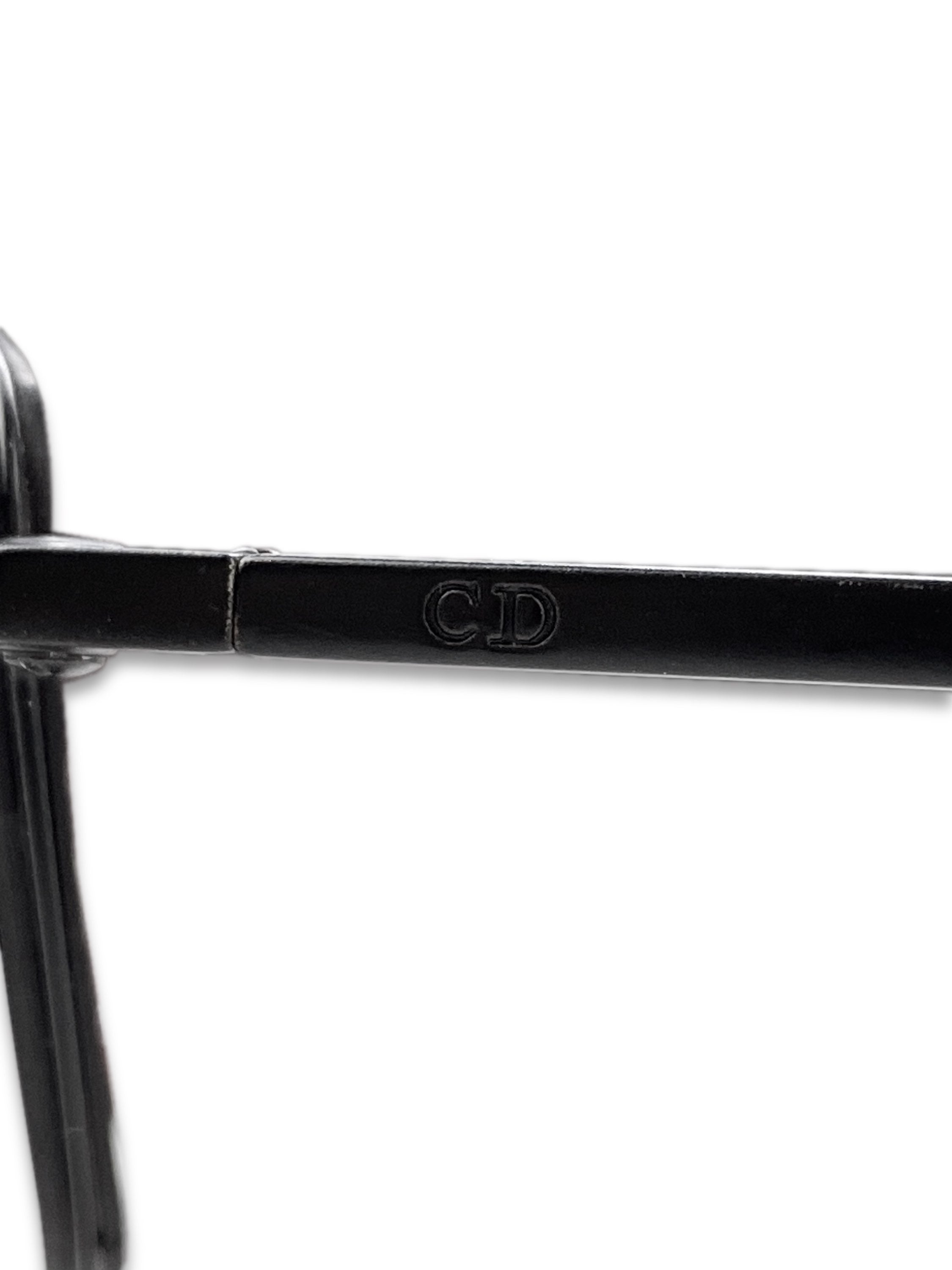 Dior Homme Rose Tint Rounded Skinny Frame Etched Sunglasses