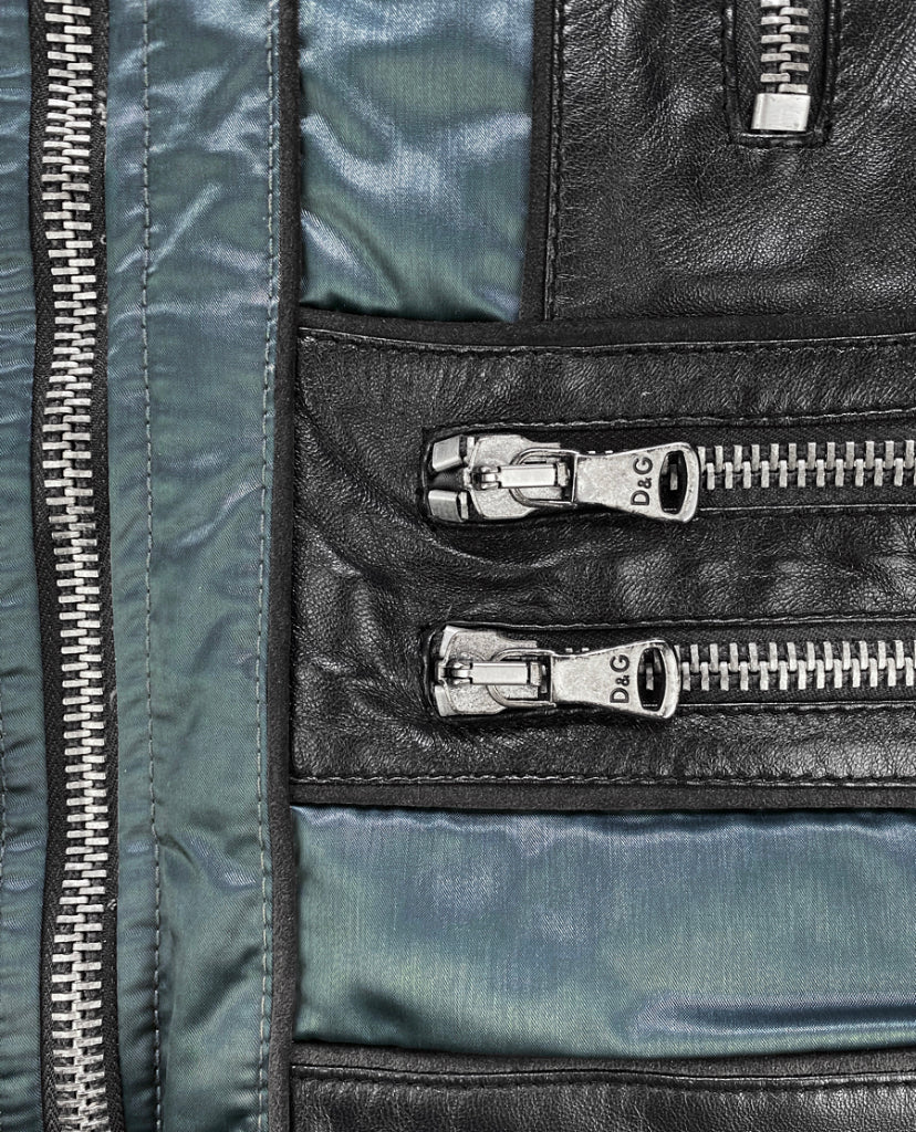 Dolce &amp; Gabbana Multi-zip Lamb Skin Jacket