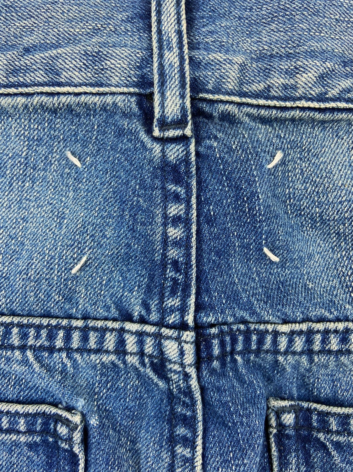 FW16 Margiela Lighter Singe Reconstructed Indigo Wash Denim