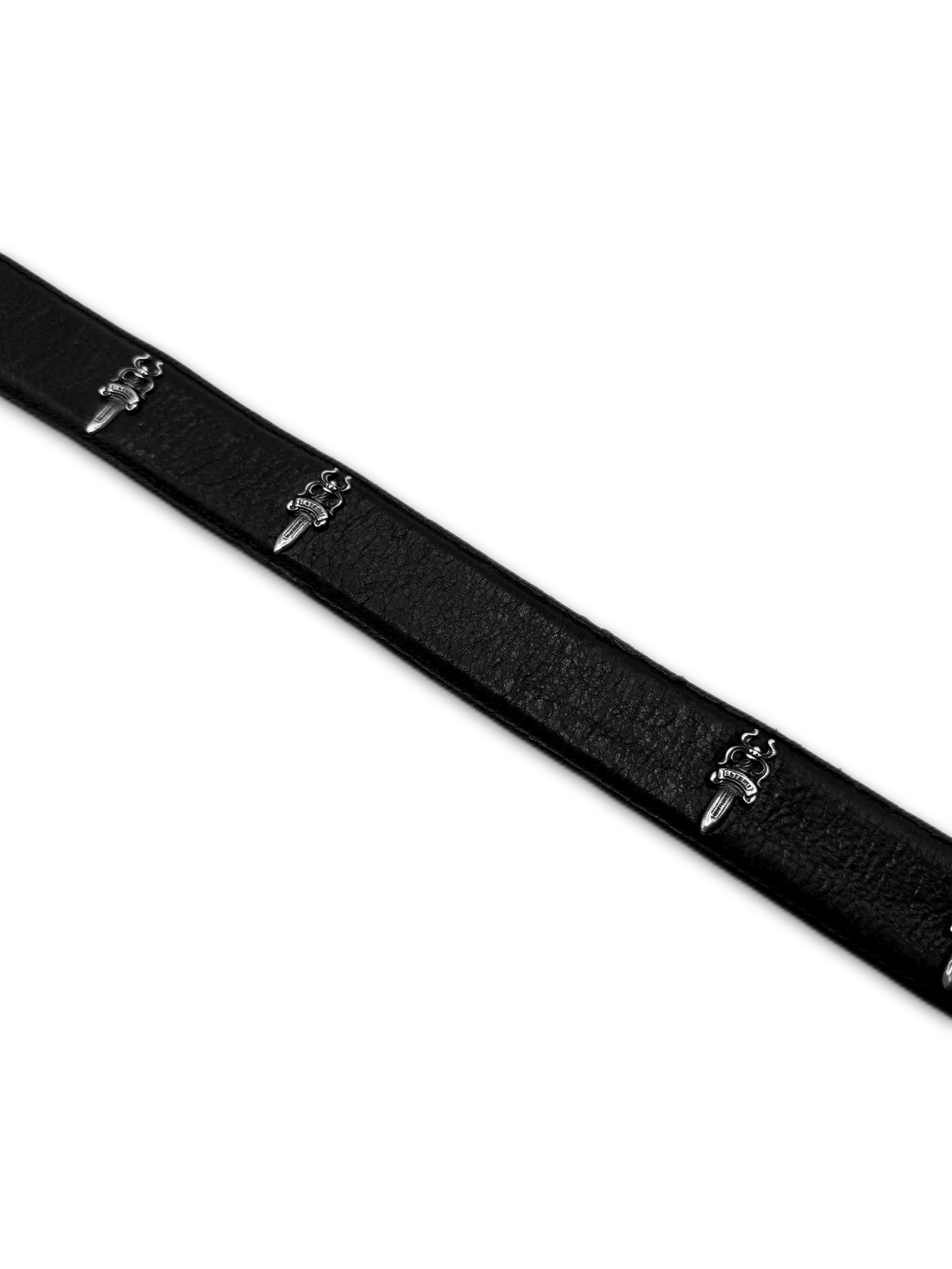 Chrome Hearts Loaded Dagger .925 Silver Leather Belt Strap