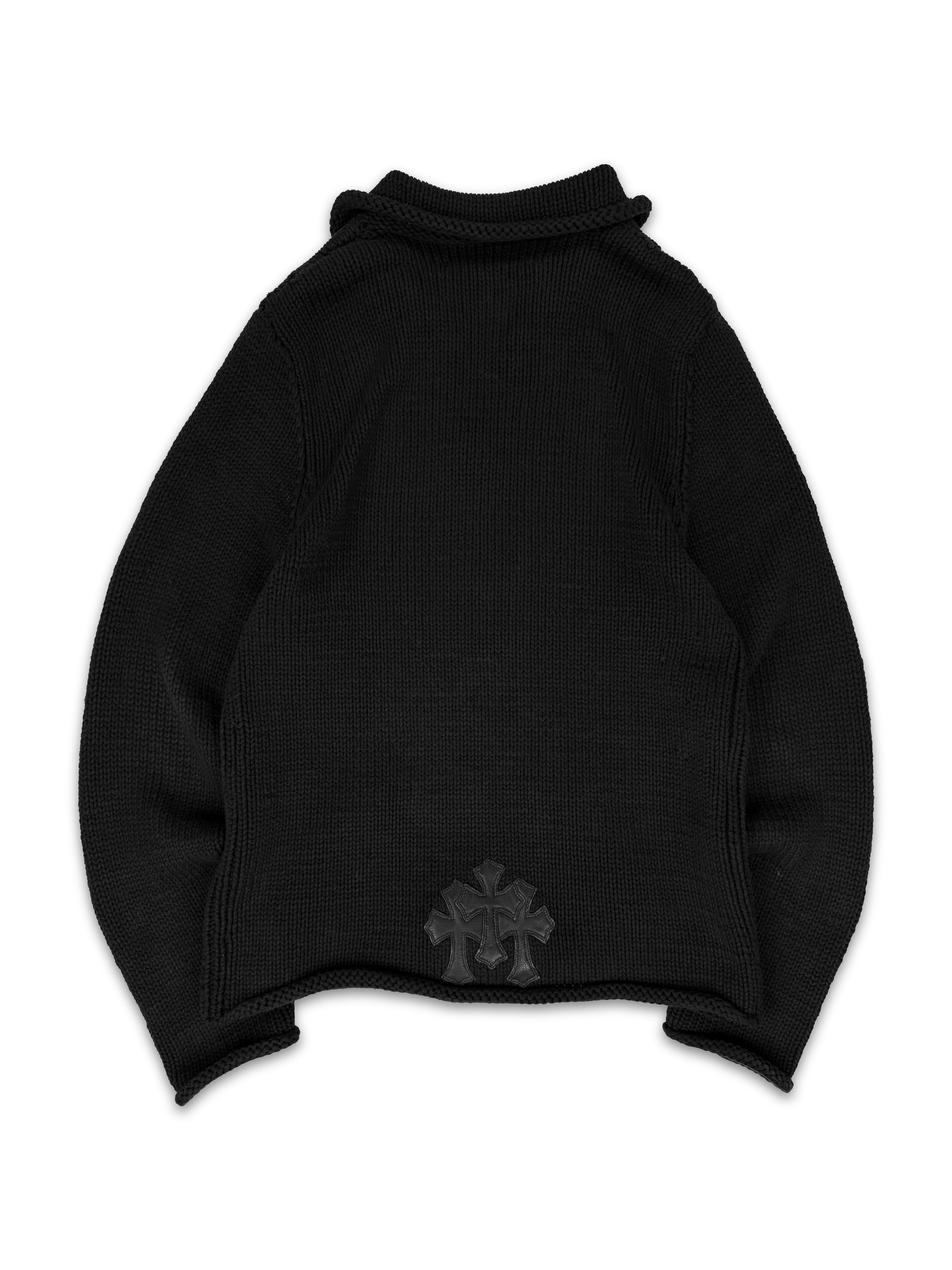 Chrome Hearts ‘Triple Cross Patch’ Dagger Zip Knitted Sweater