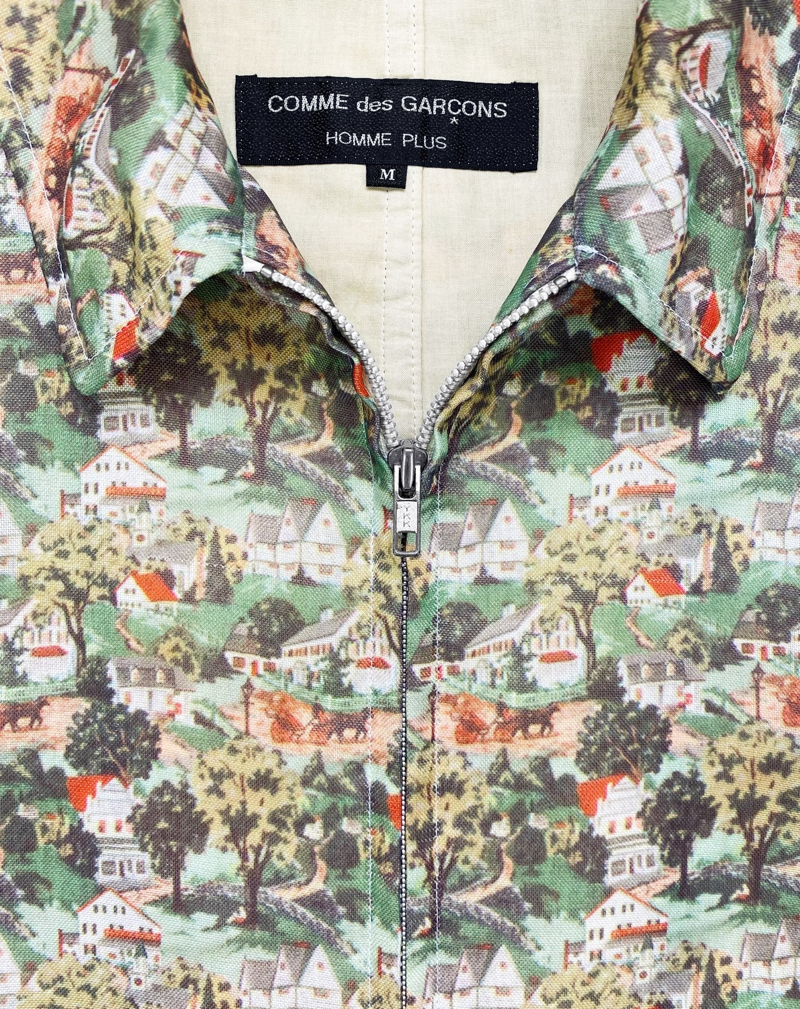 SS97 Comme Des Garçons Homme Plus Village Print Collared Jacket