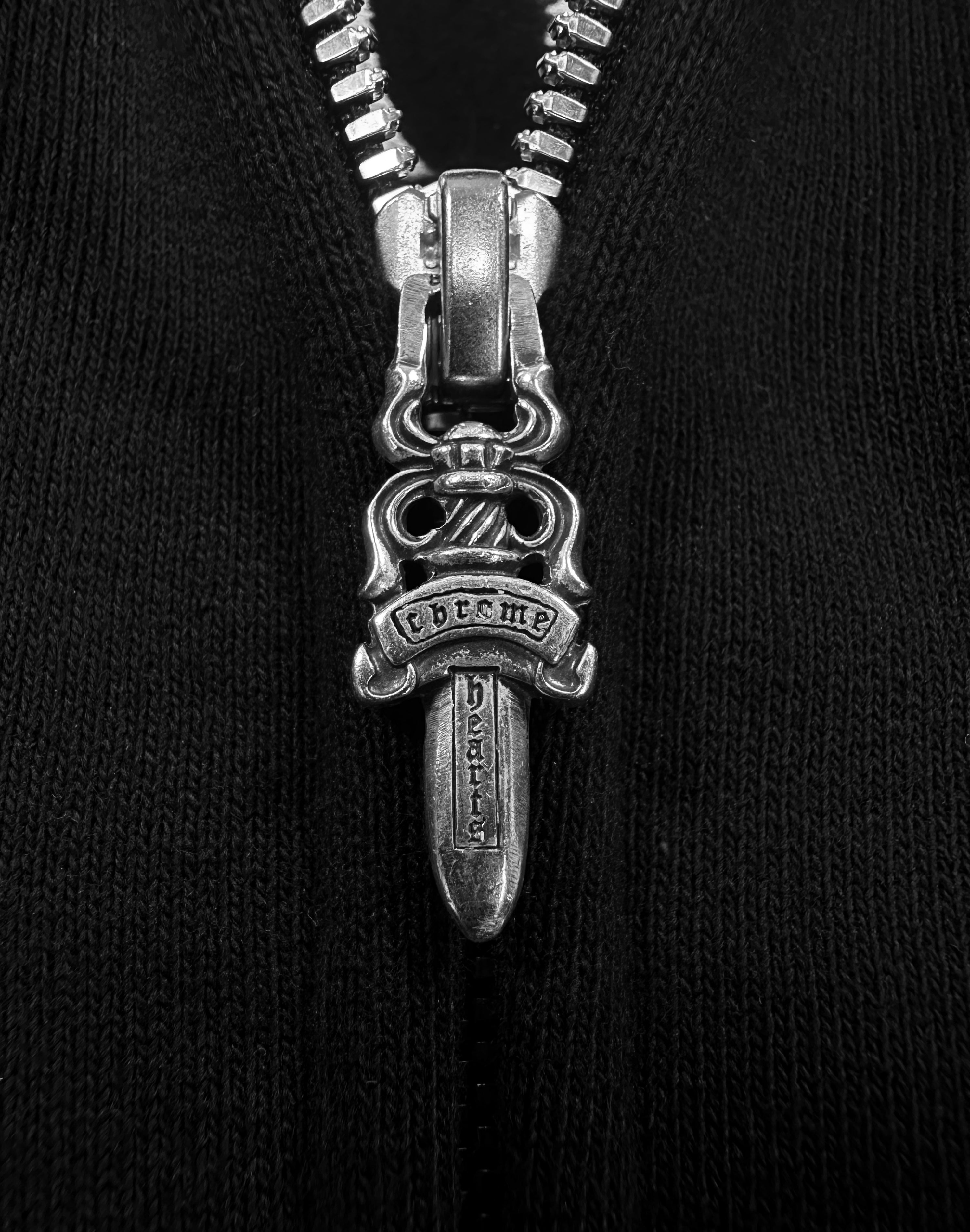 Chrome Hearts ‘Sailin On’ Triple Cross Cemetery Dagger Zip-up Hoodie