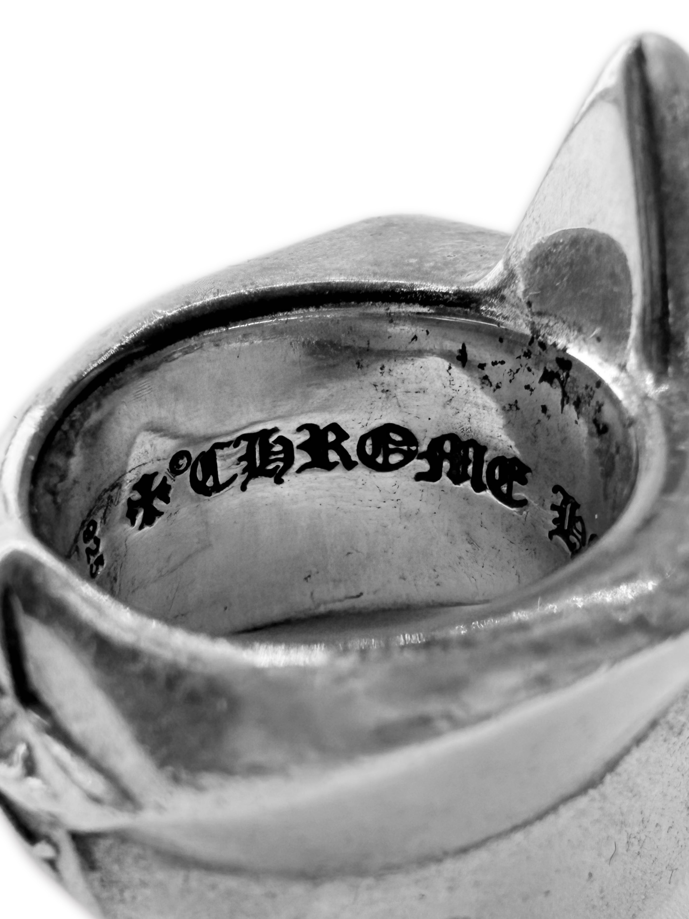 Chrome Hearts ‘5 Point Star’ .925 Silver XL Etched Ring