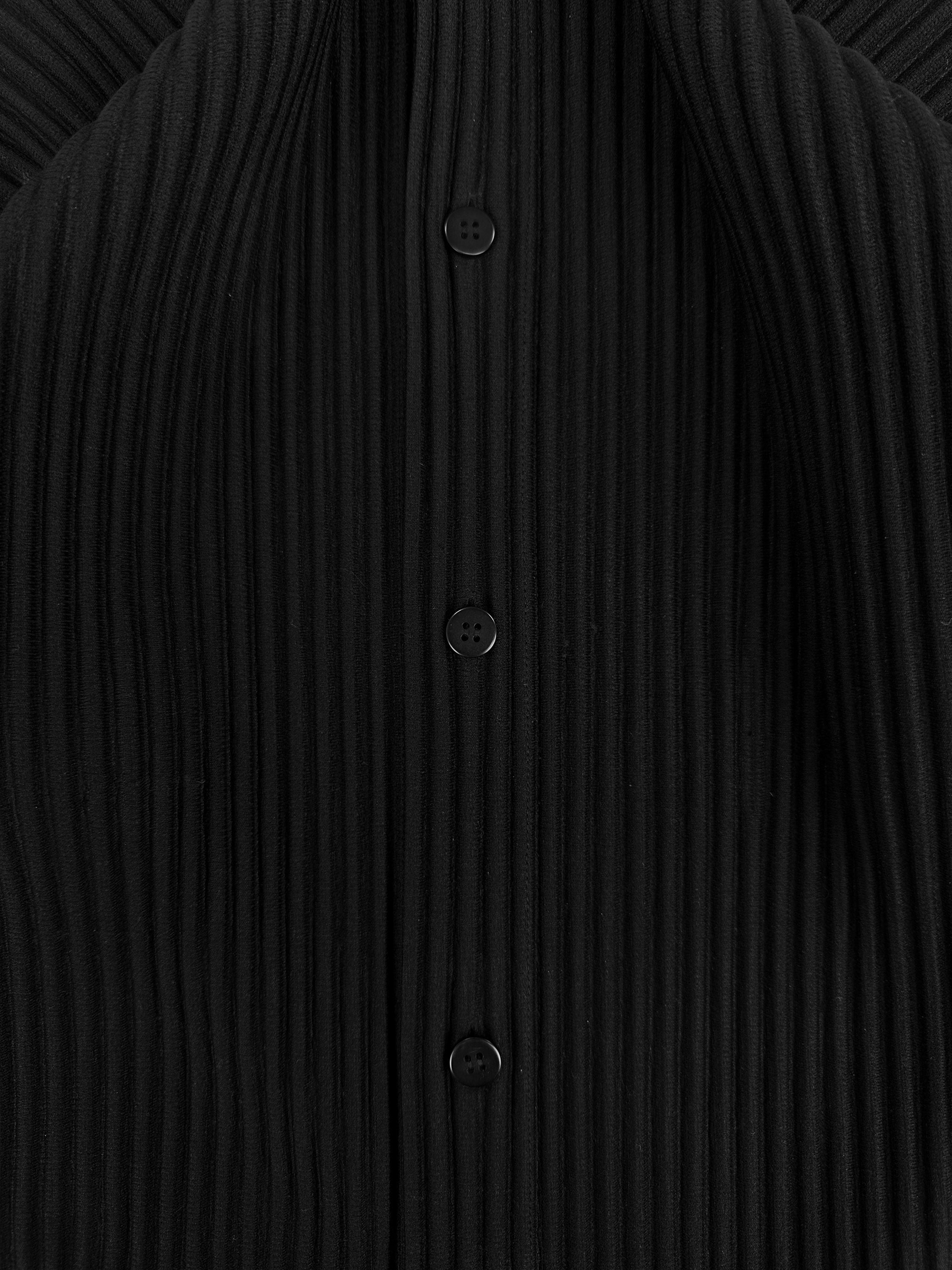 Homme Plisse by Issey Miyake Black Button Down Shirt Jacket