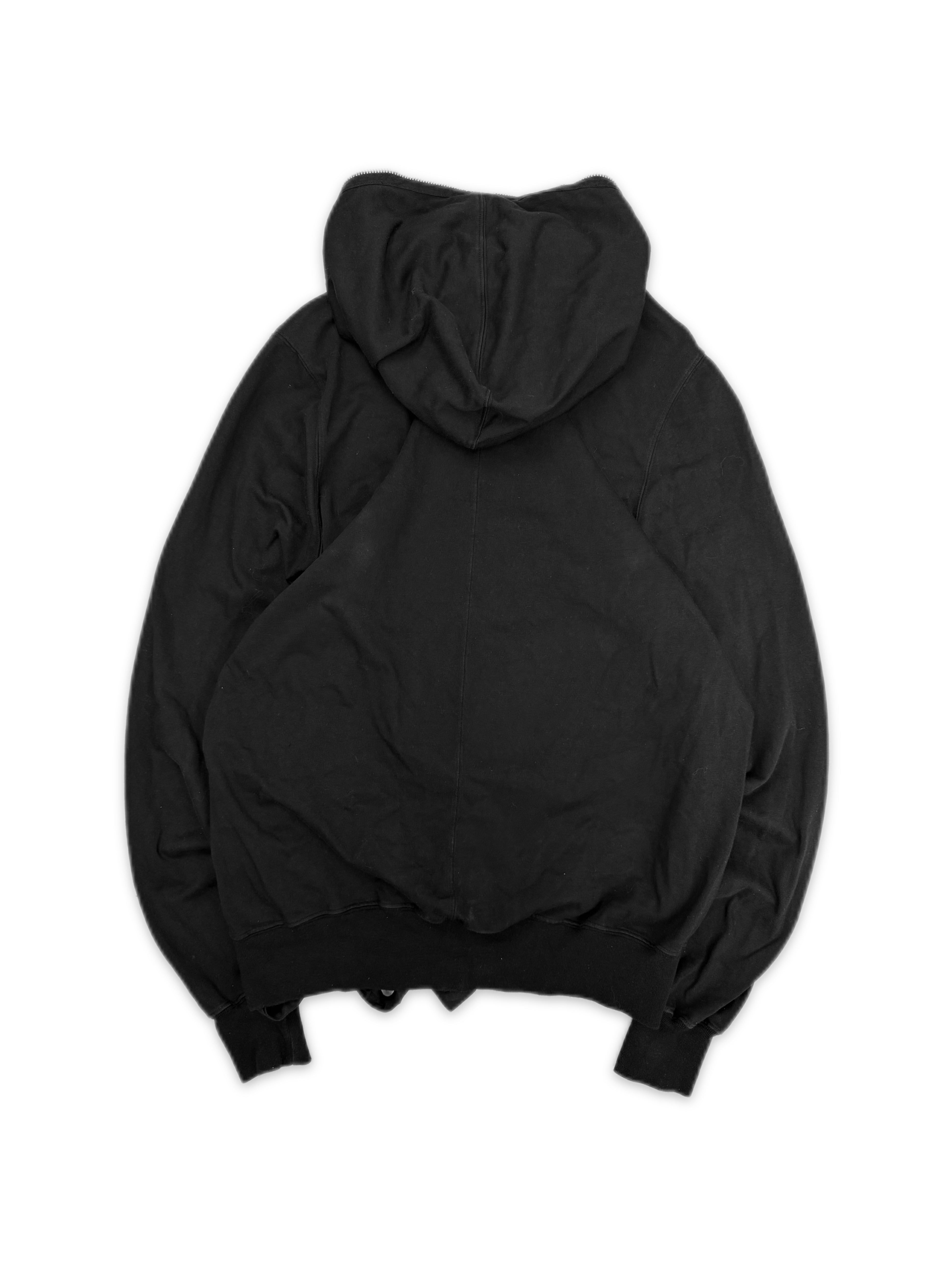Rick Owens ‘Gimp’ Full Zip Black Heavy Weight Hoodie