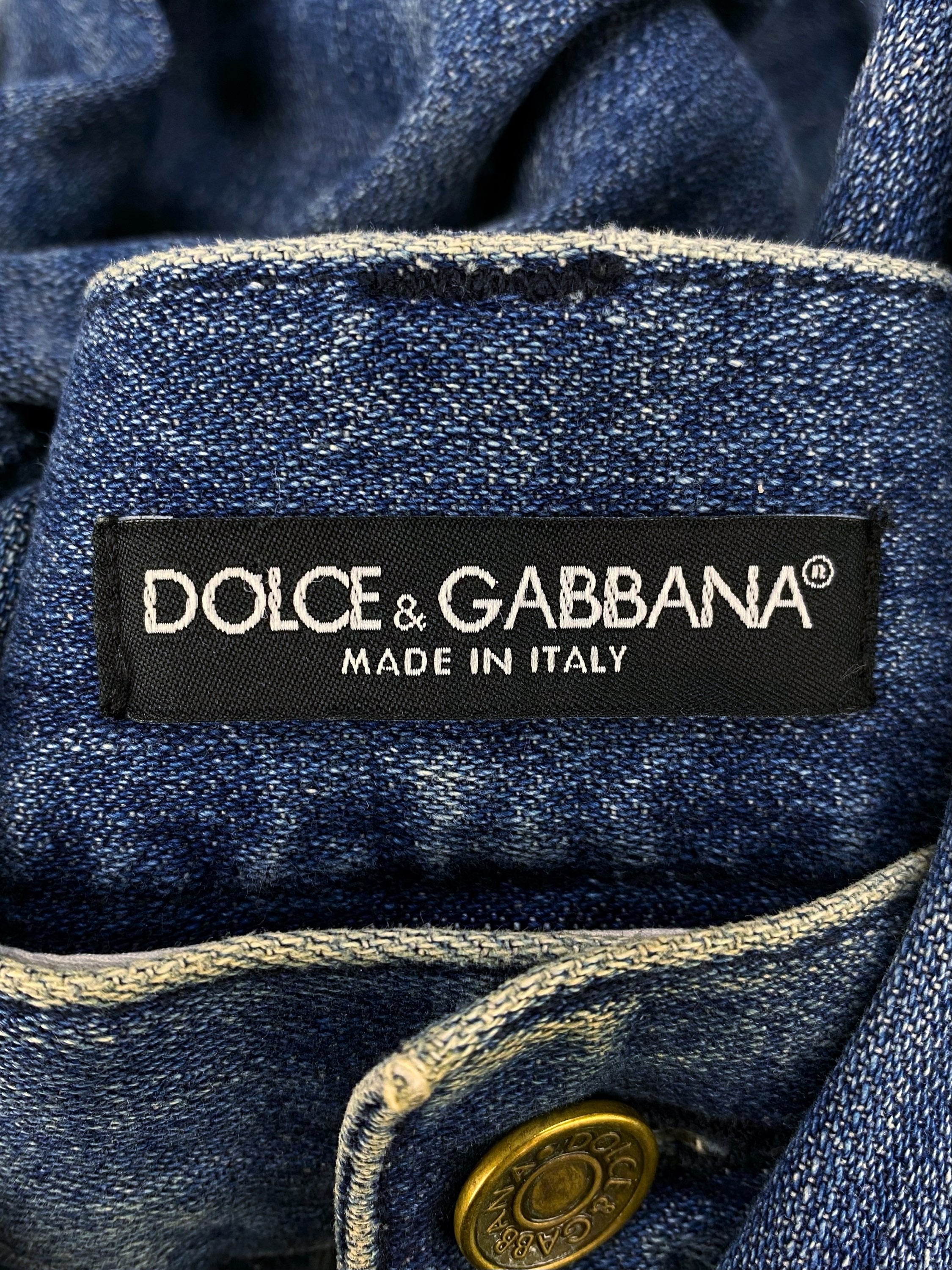 00s Dolce &amp; Gabbana Light Wash D-Ring Denim Jeans